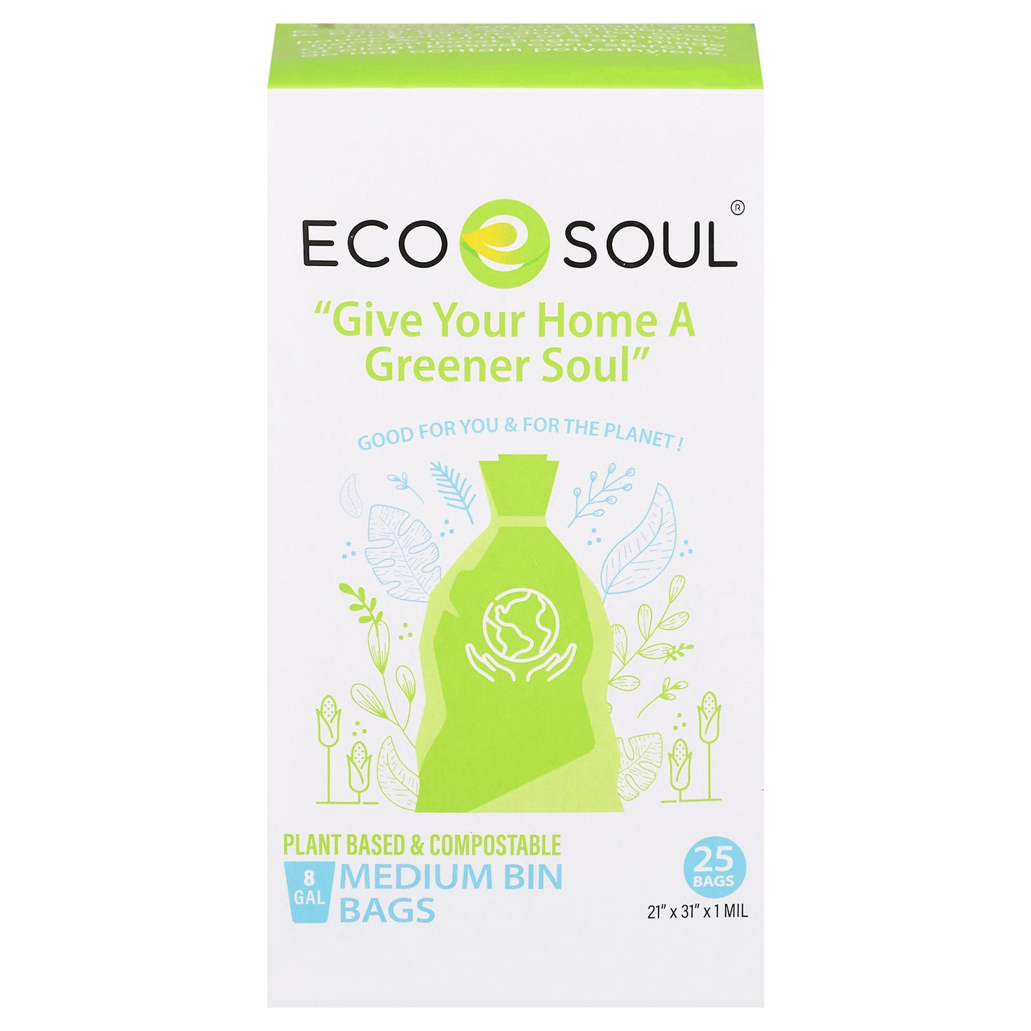 Ecosoul Home - Trsh Bags 8 Gl Cmpstble - Case Of 8-25 Ct