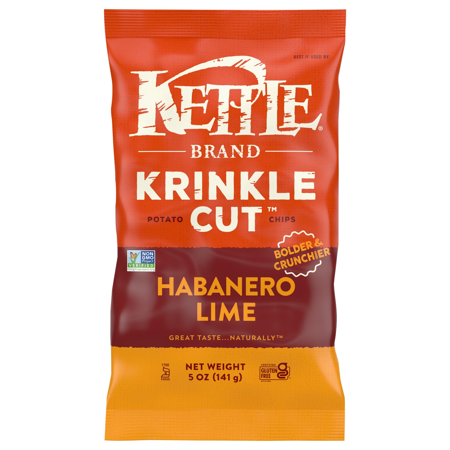 Kettle Brand - Chips Krinkle Hab Lime - Case Of 15-5 Oz