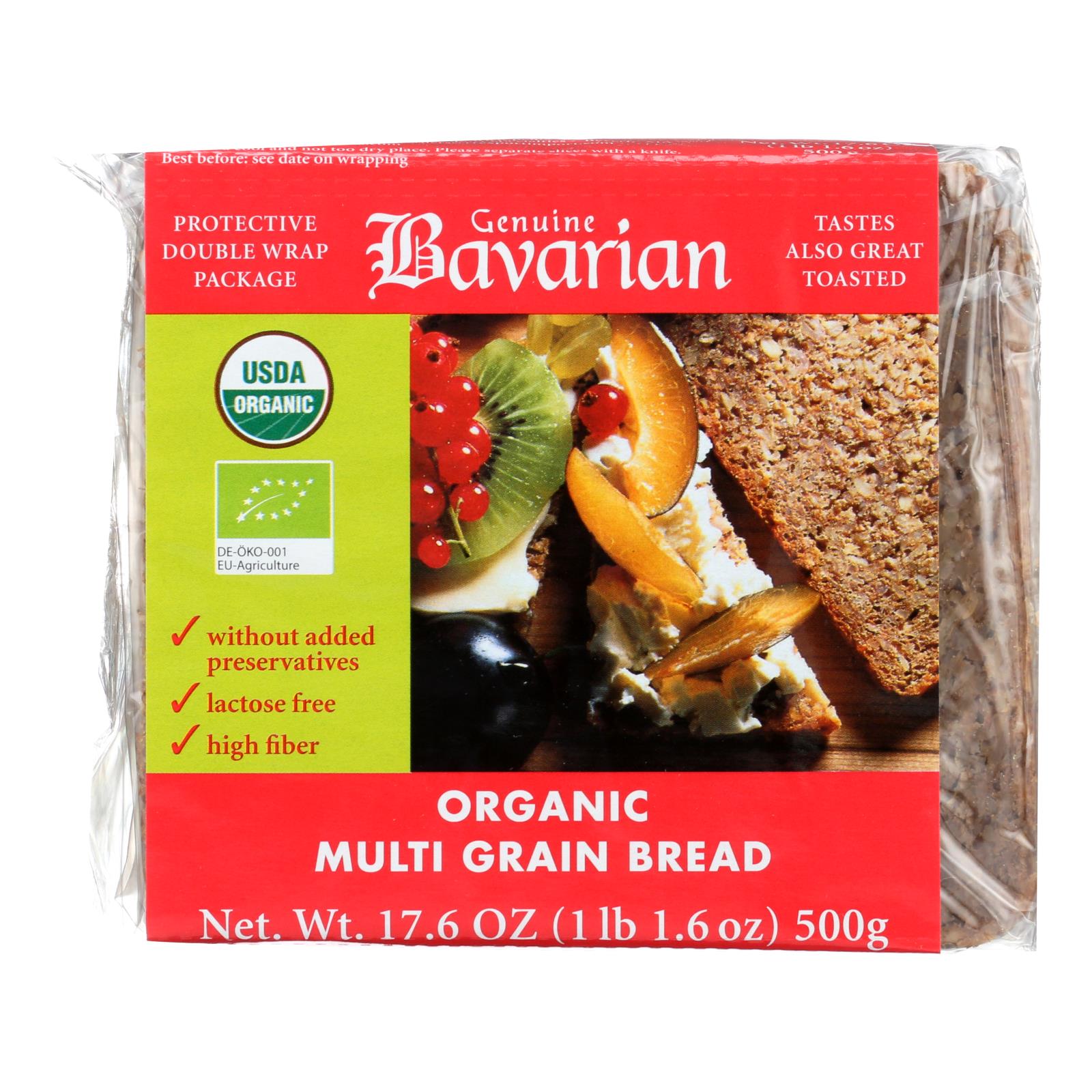 Genuine Bavarian Breads Rye - Multigrain - Case Of 6 - 17.6 Oz.