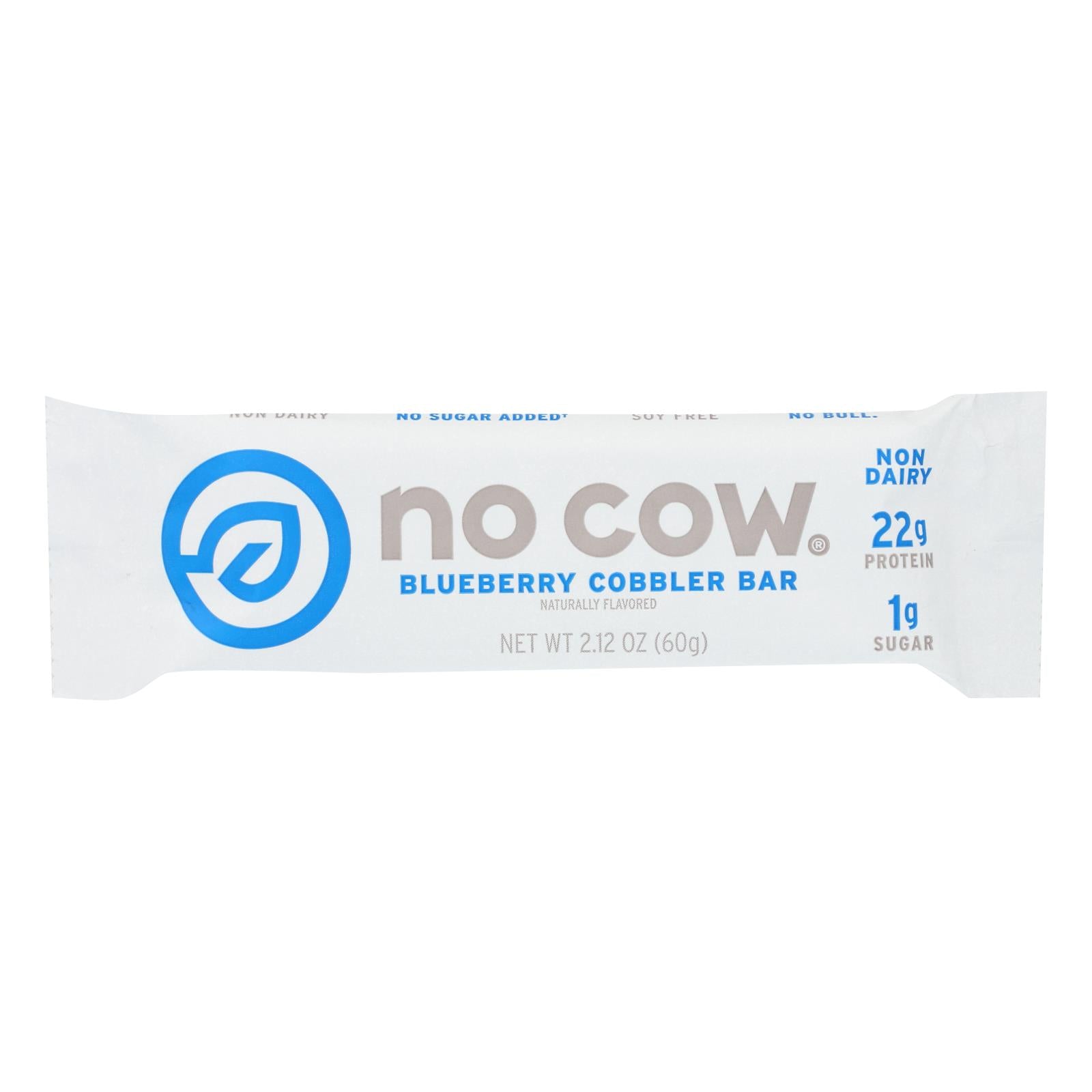 No Cow Bar Blueberry Cobbler Bar - Case Of 12 - 2.12 Oz