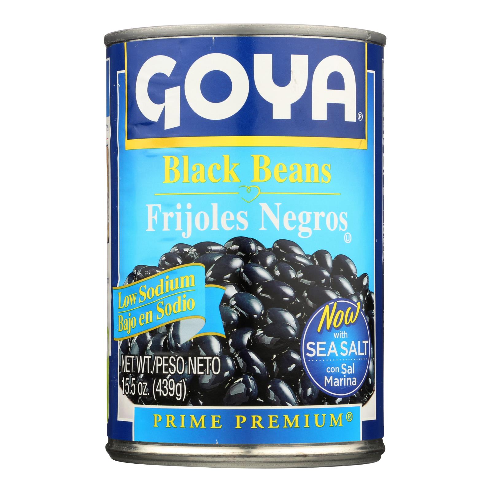 Goya - Beans Black Low Salt - Case Of 24-15.5 Oz
