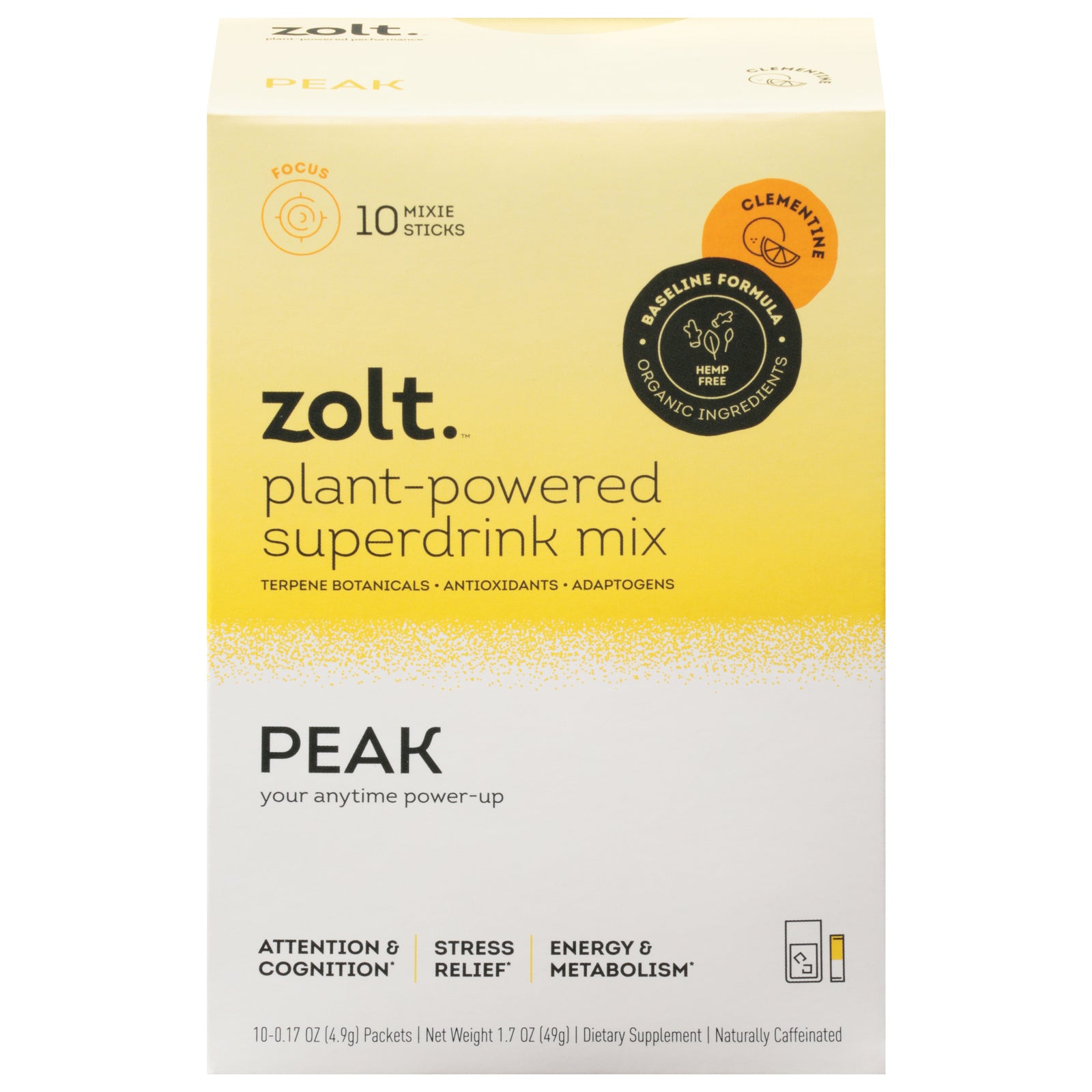 Zolt - Drink Mx Peak Clementine - Case Of 12-10/.17 Z – Sweety Goods