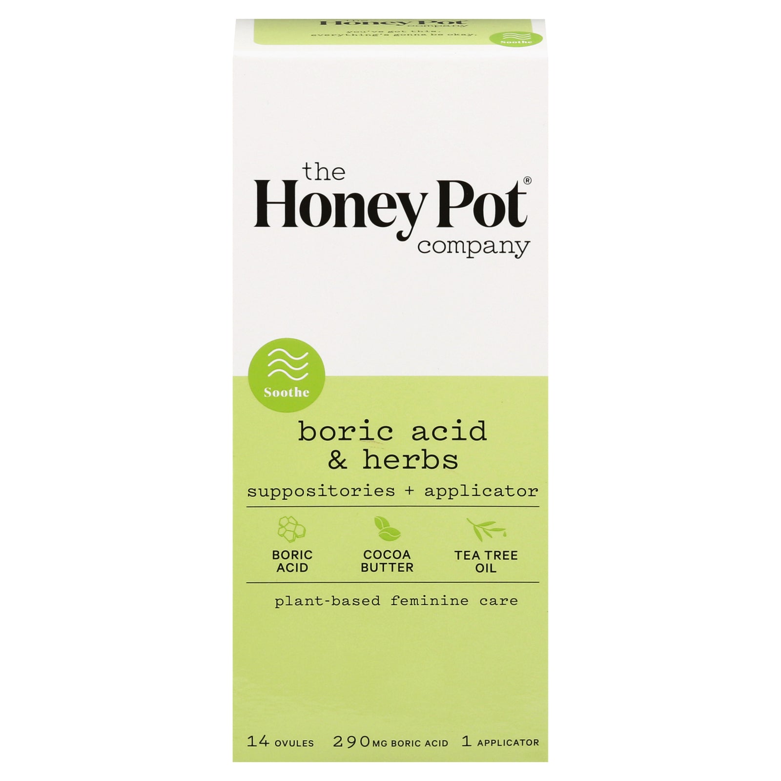 The Honey Pot - Suppositories Boric/herb - 1 Each-14 Ct