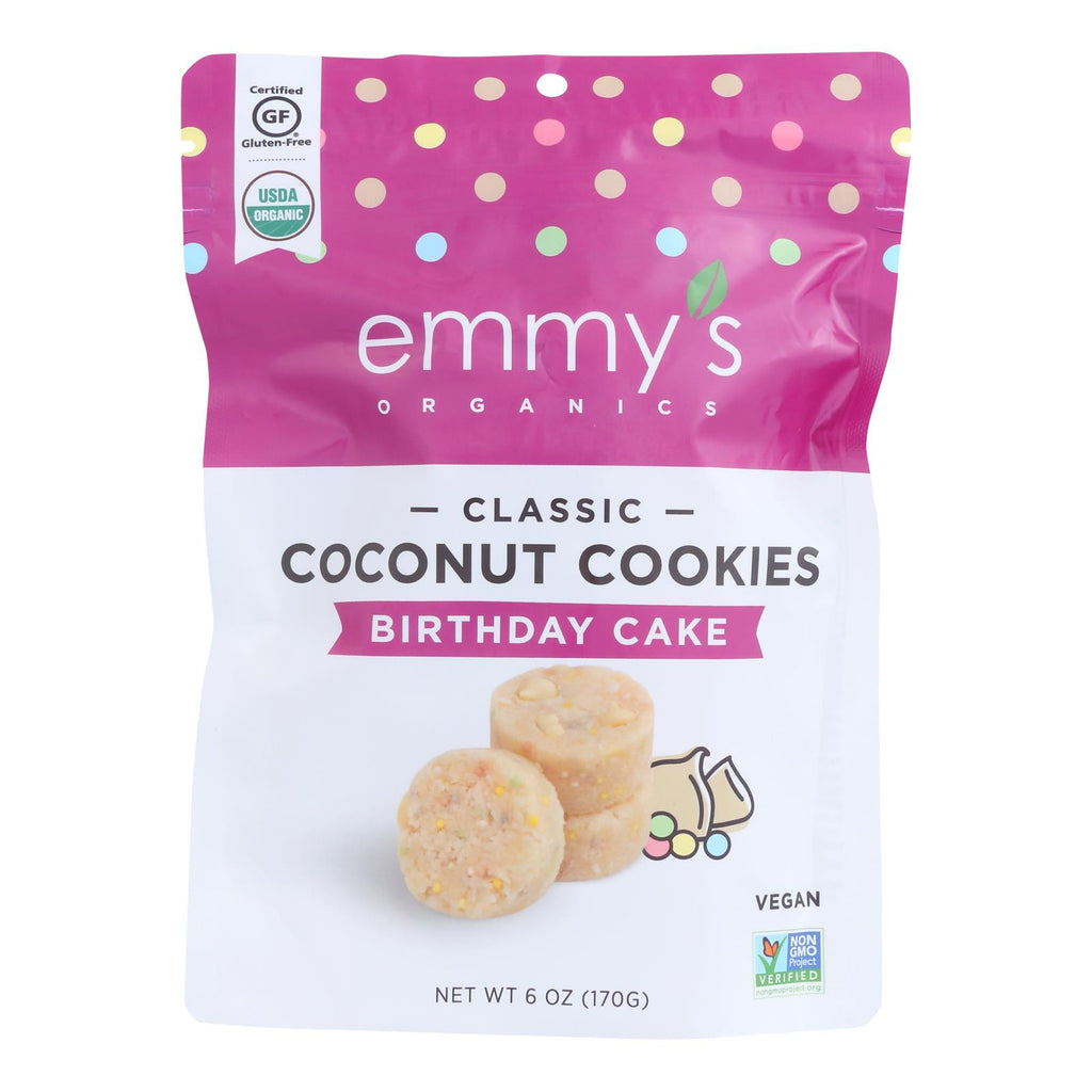 Emmy's Organics - Coconut Cookie Bday Cake - Case Of 8-6 Oz