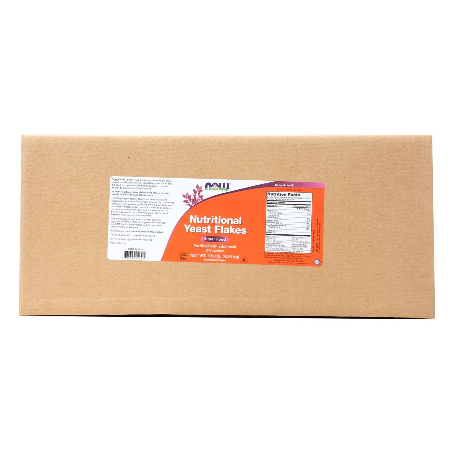 Now Foods - Yeast Flakes Nutritional - Case Of 10 - Lb