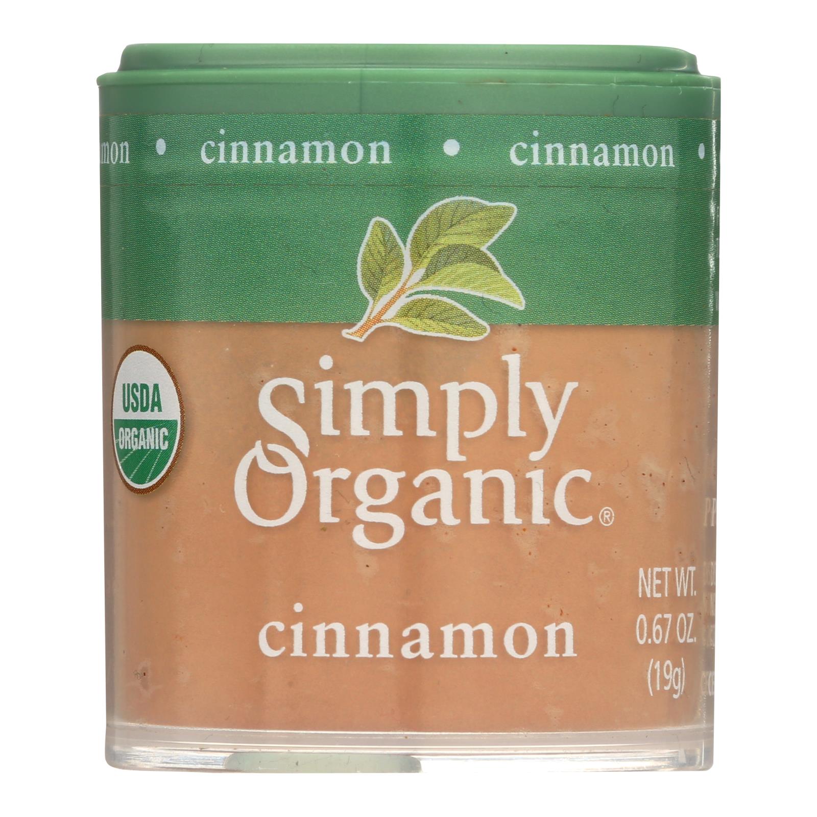 Simply Organic Cinnamon - Organic - Ground - A Grade - .67 Oz - Case Of 6