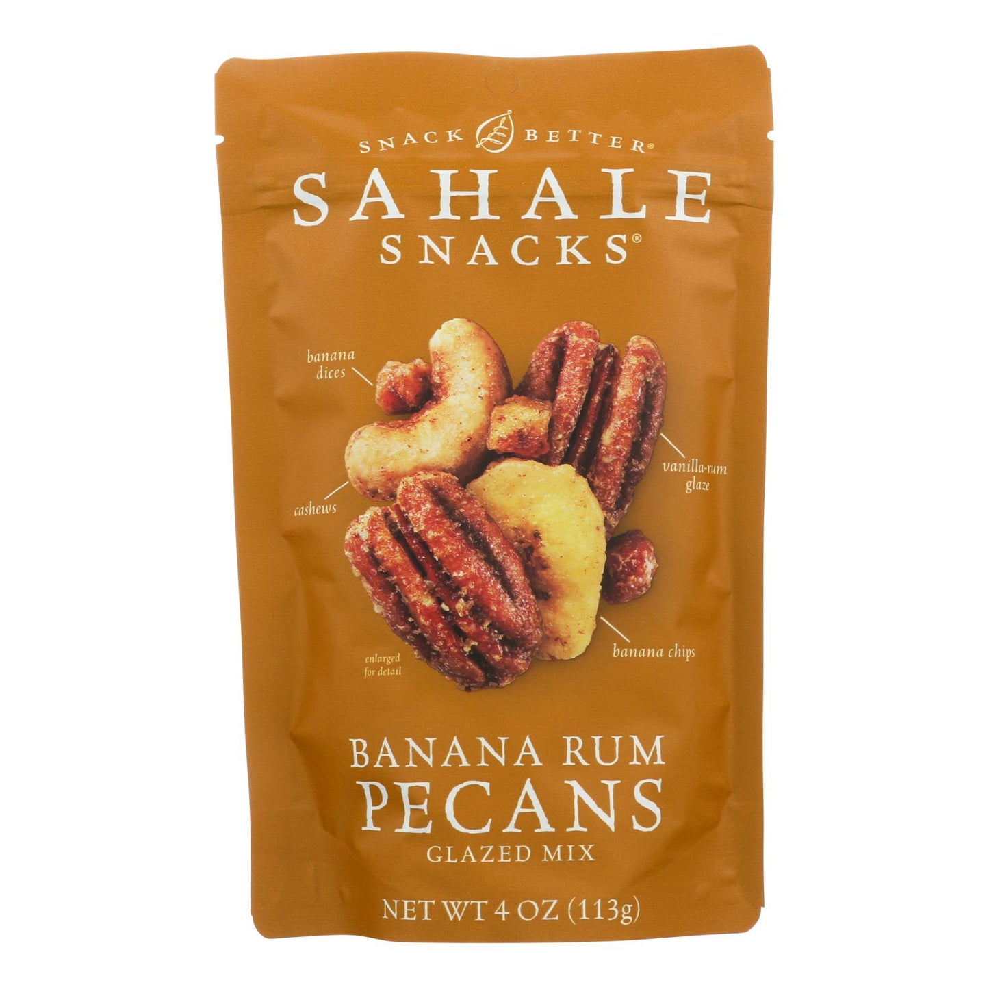 Sahale Snacks - Pecans Glzd Mix Ban Rum - Case Of 6 - 4 Oz
