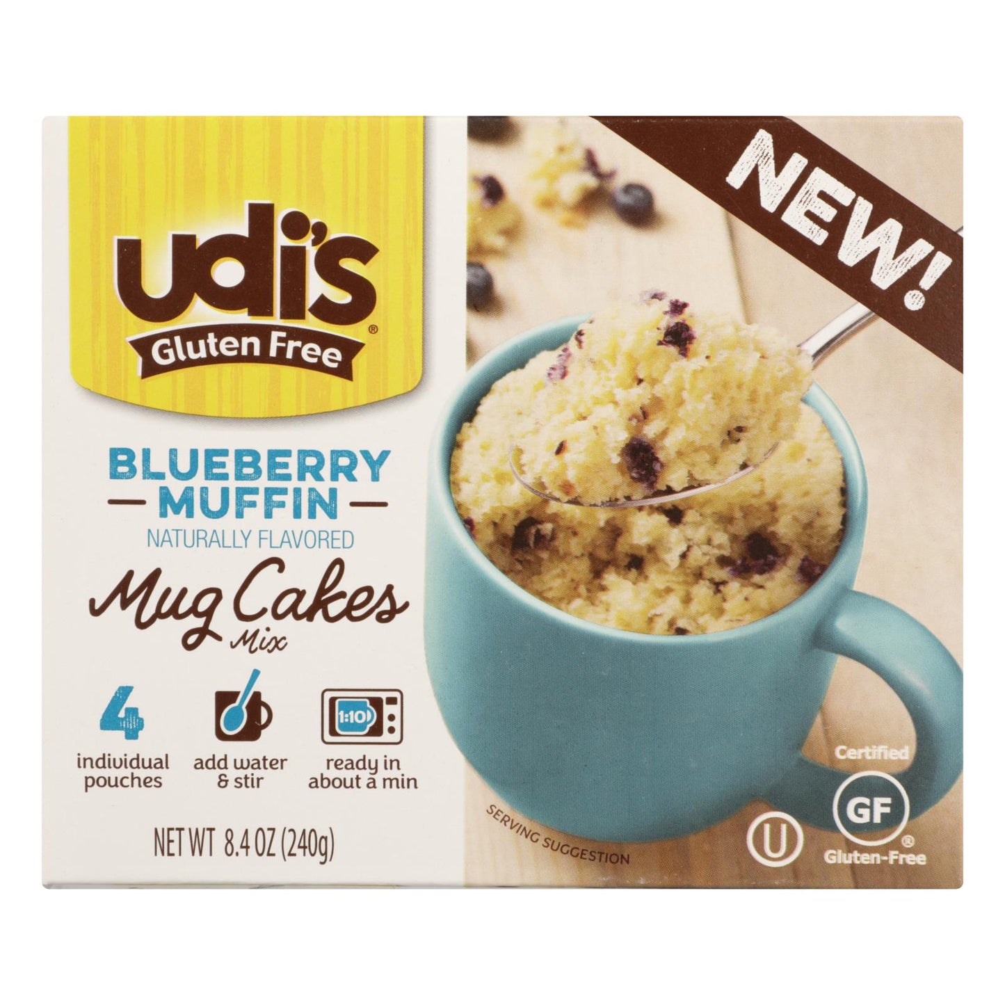 Udi's - Mix Mug Cake Blbry Muf - Case Of 6 - 8.4 Oz