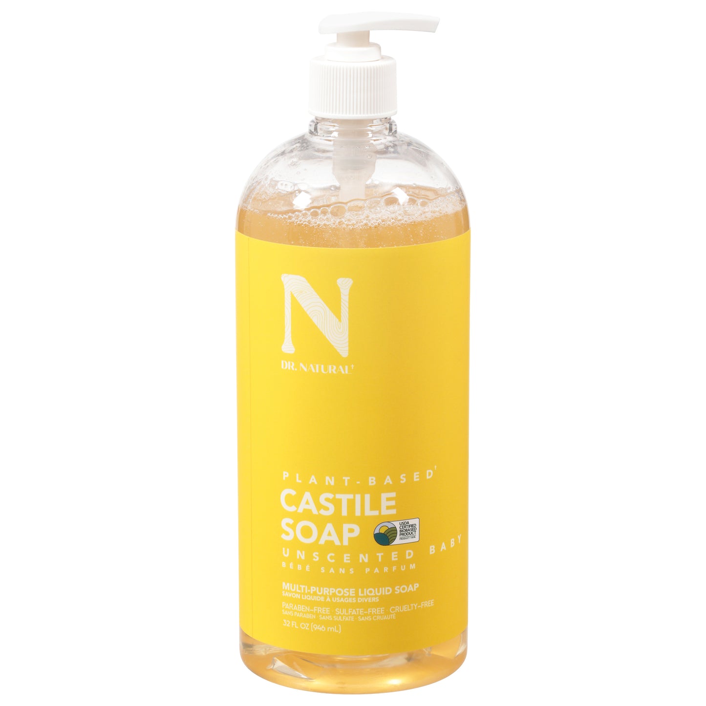 Dr. Natural - Castile Liquid Soap Uns Baby - 1 Each 1-32 Fz
