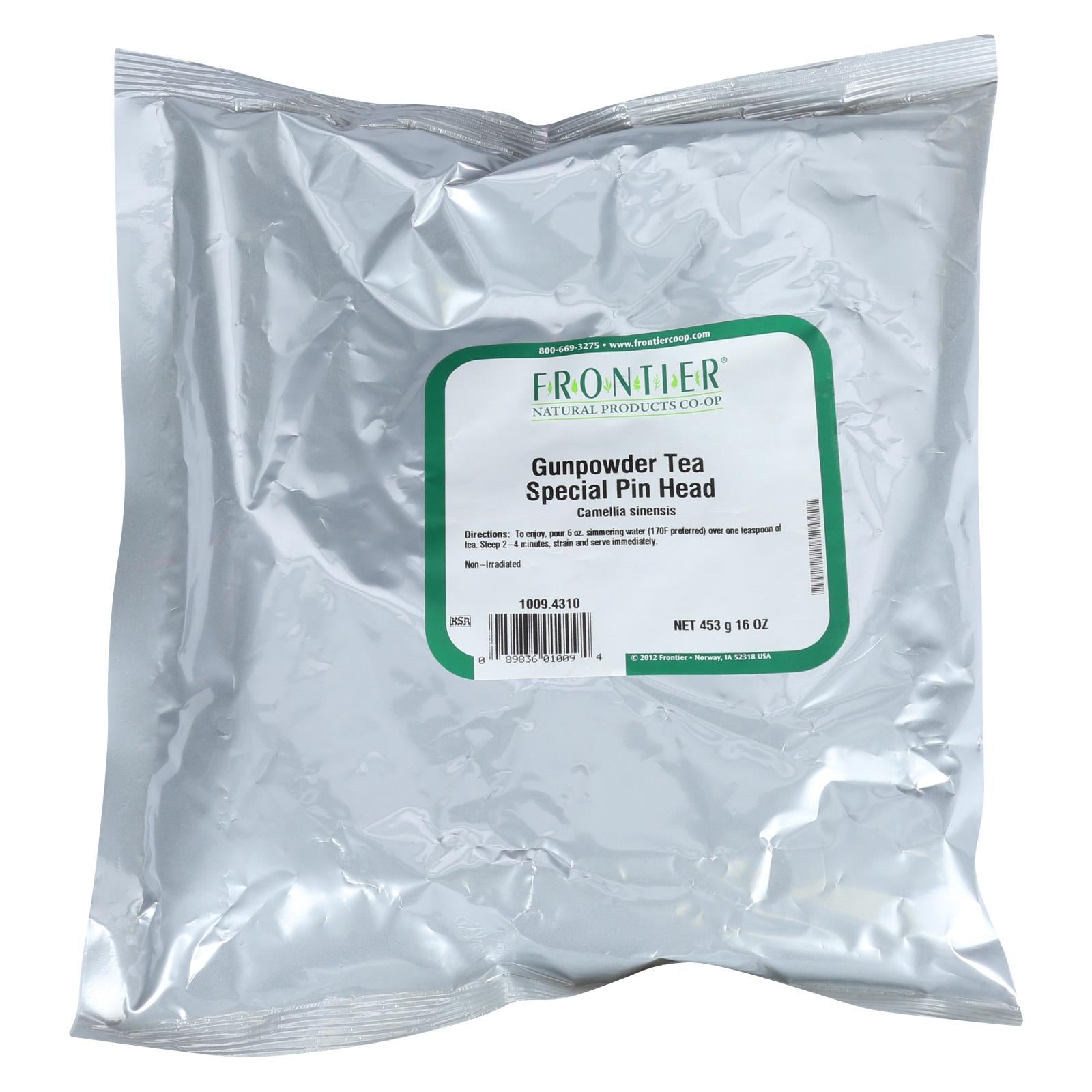 Frontier Herb Green Tea - Gunpowder - Bulk - 1 Lb