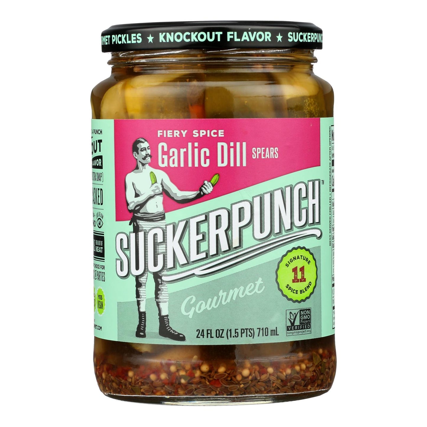 Suckerpunch - Pickle Spr Dill Grlc Fire - Case Of 6 - 24 Oz