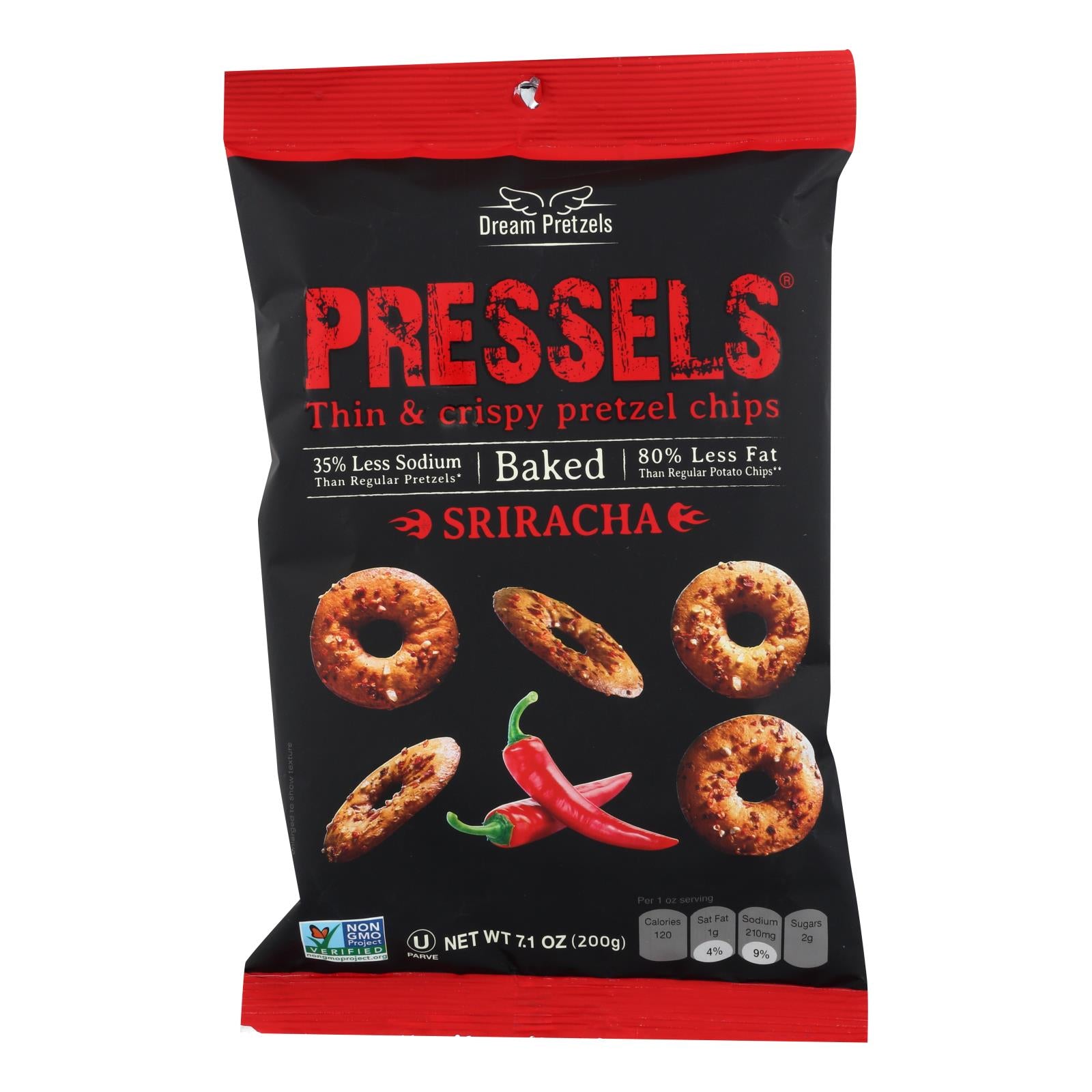 Pressel's Thin & Crispy Pretzel Chips - Case Of 12 - 7.1 Oz