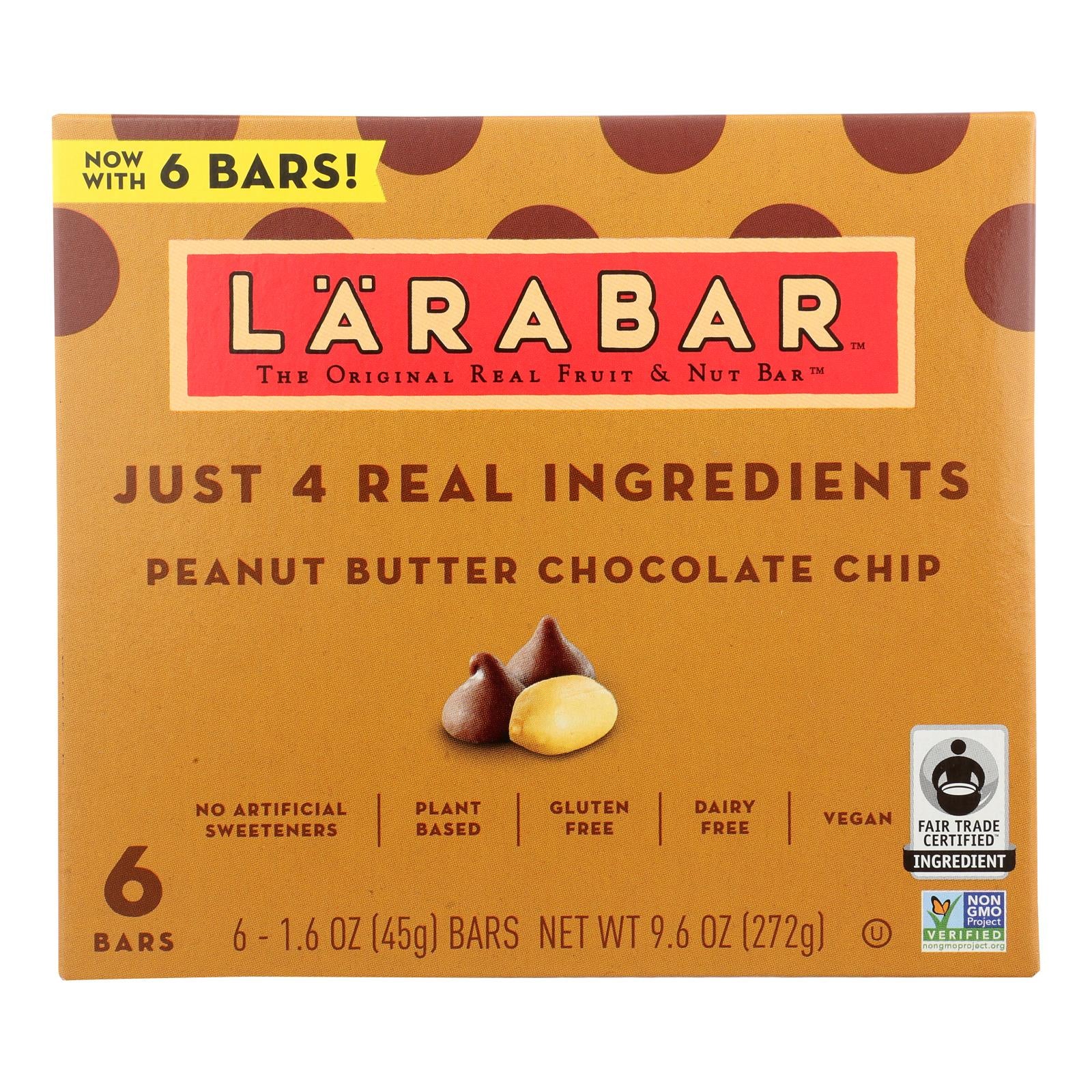 Larabar - Bar Peanut Butter Chocolate Chip - Case Of 8-6/1.6 Oz