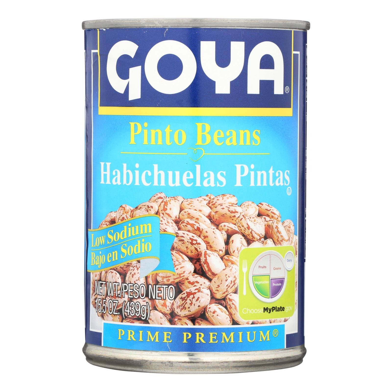Goya - Beans Pinto Low Salt - Case Of 24-15.5 Oz