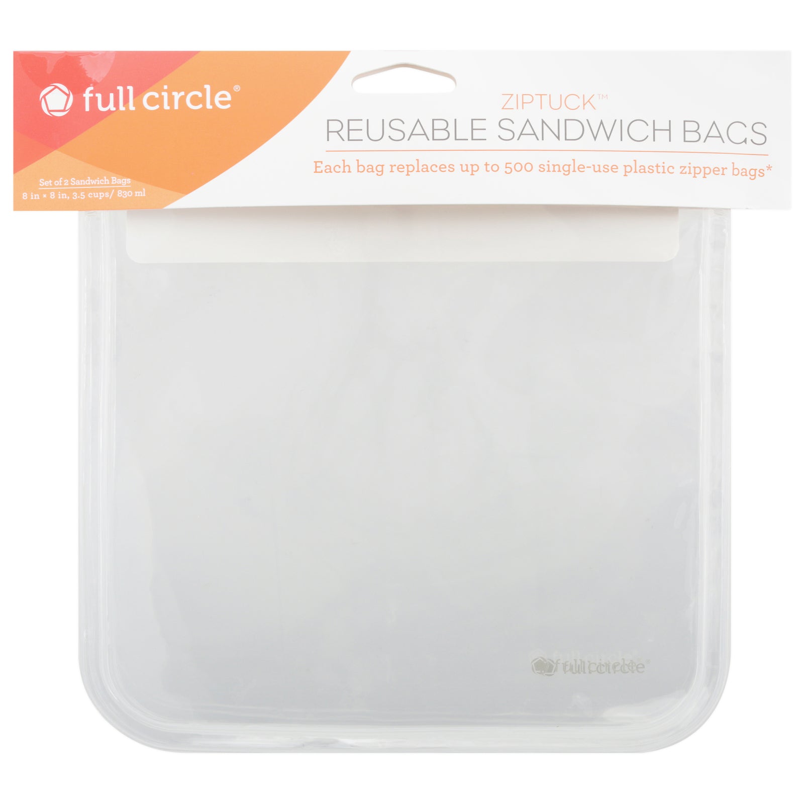 Full Circle Home - Sandwich Bag Zip Tuck - Case Of 12 - 2 Ct