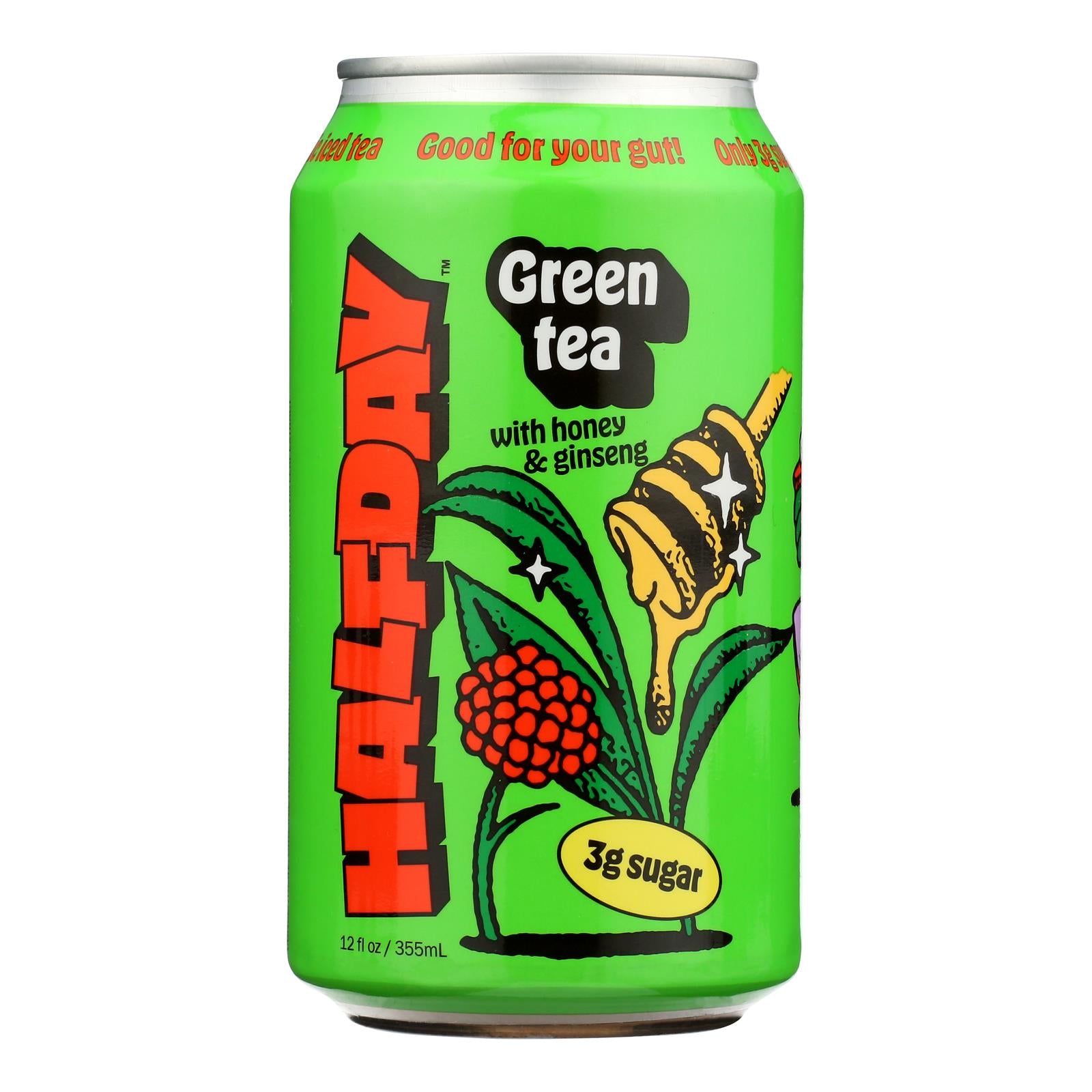 Halfday - Tonic Green Tea Honey Gnsng - Case Of 12-12 Fz