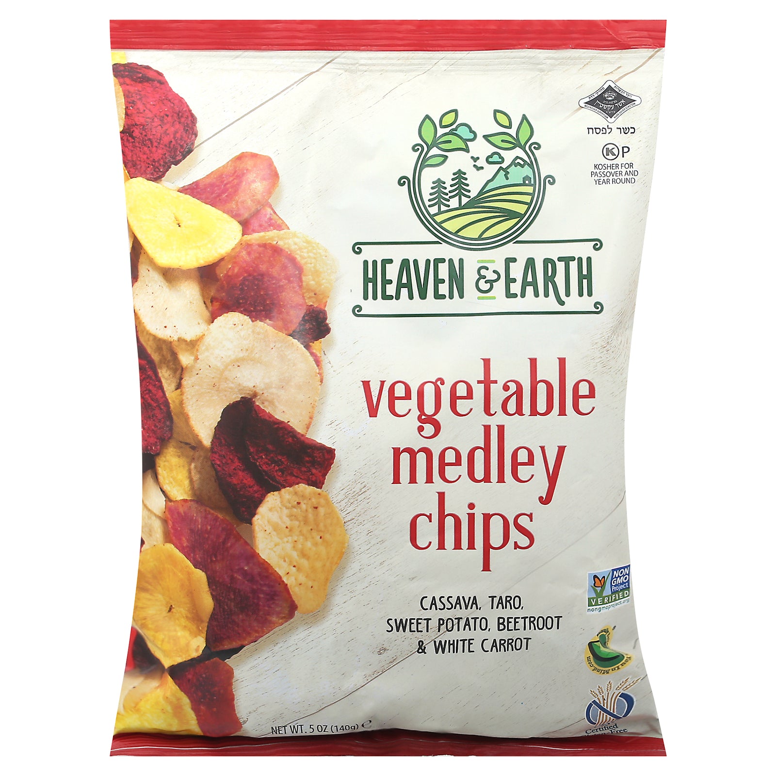 Heaven & Earth - Chips Vegetable Medley - Case Of 12 - 5 Oz