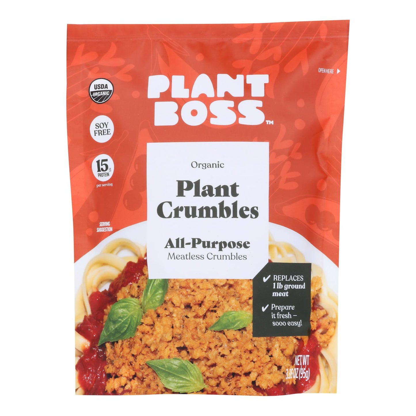 Plant Boss - Mtless Crumble All Prps - Case Of 6-3.35 Oz