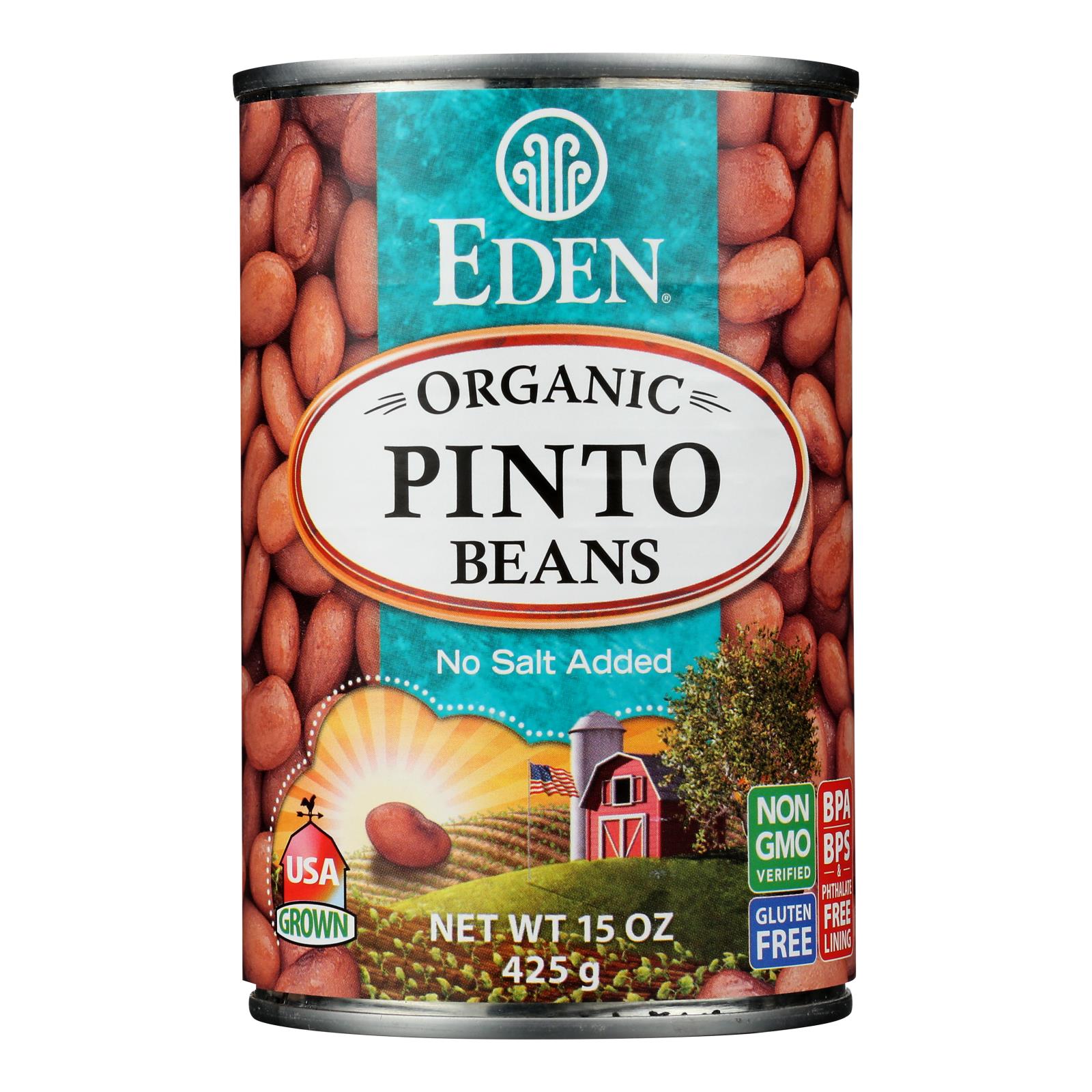 Eden Foods Organic Pinto Beans - Case Of 12 - 15 Oz.