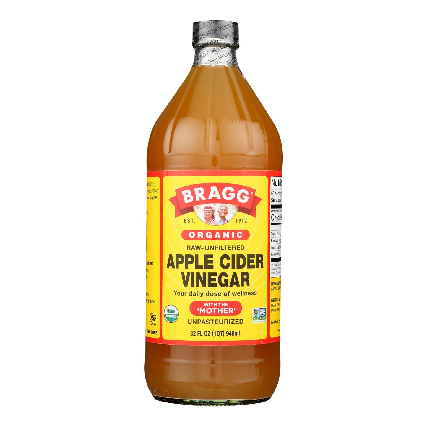 Bragg - Apple Cider Vinegar - Organic - Raw - Unfiltered - 32 Oz - Case Of 12