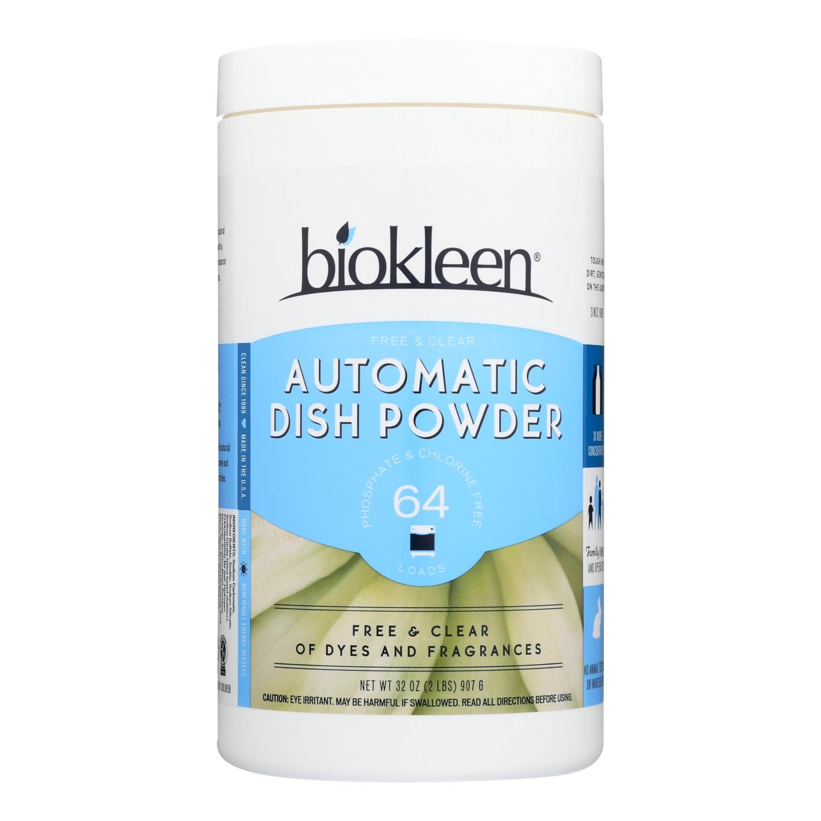 Biokleen - Dish Sp Pwdr Auto Fr/clr - Case Of 6-2 Lb