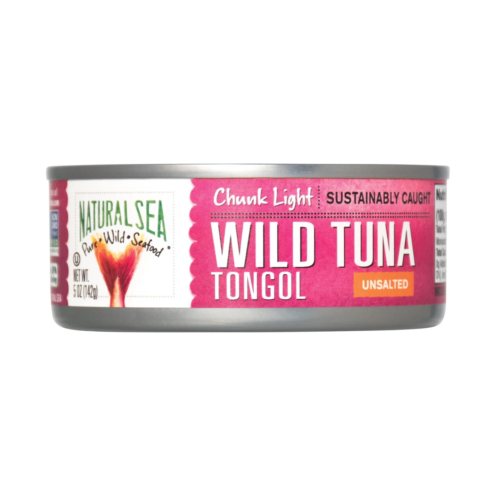 Natural Sea Wild Tongol Tuna, Unsalted, Chunk Light - Case Of 12 - 5 Oz