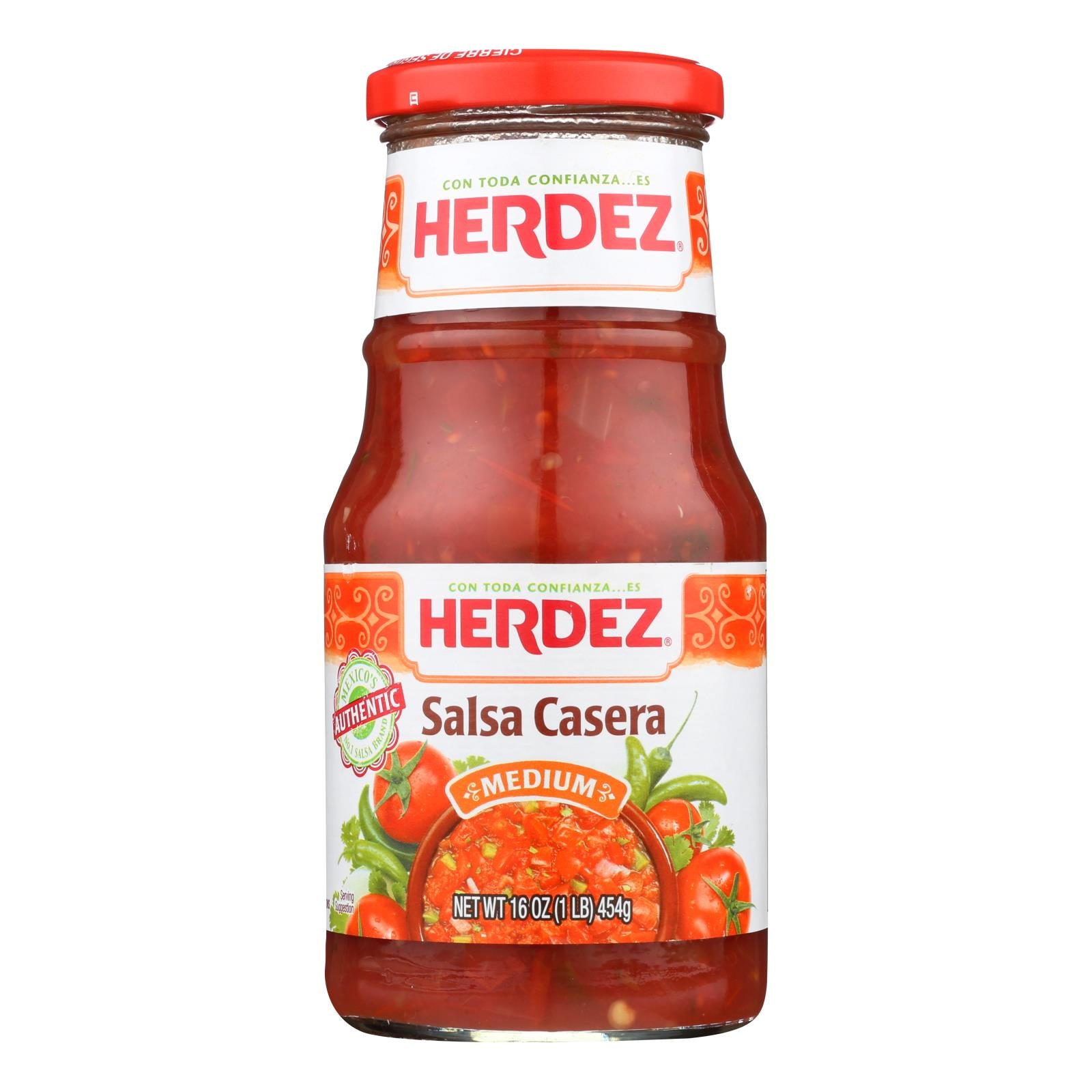 Herdez Salsa - Casera Medium - Case Of 12 - 16 Oz.