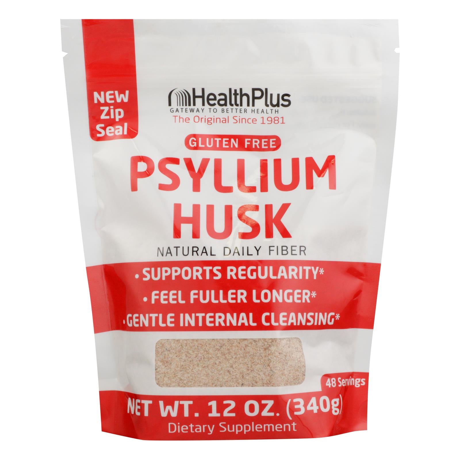 Health Plus - Pure Psyllium Husk - 12 Oz