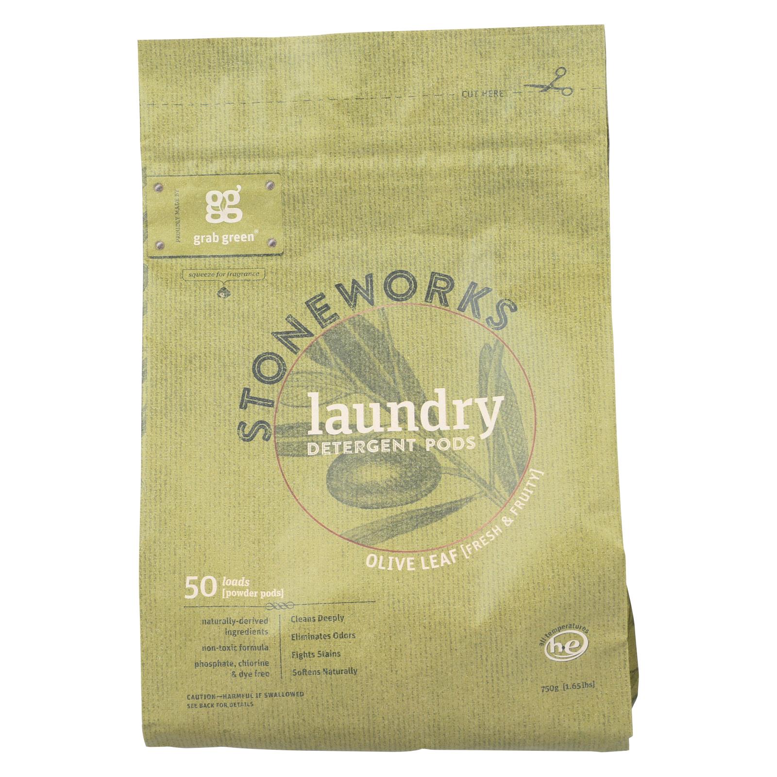 Stoneworks Olive Leaf Laundry Detergent Pods  - Case Of 6 - 50 Ct