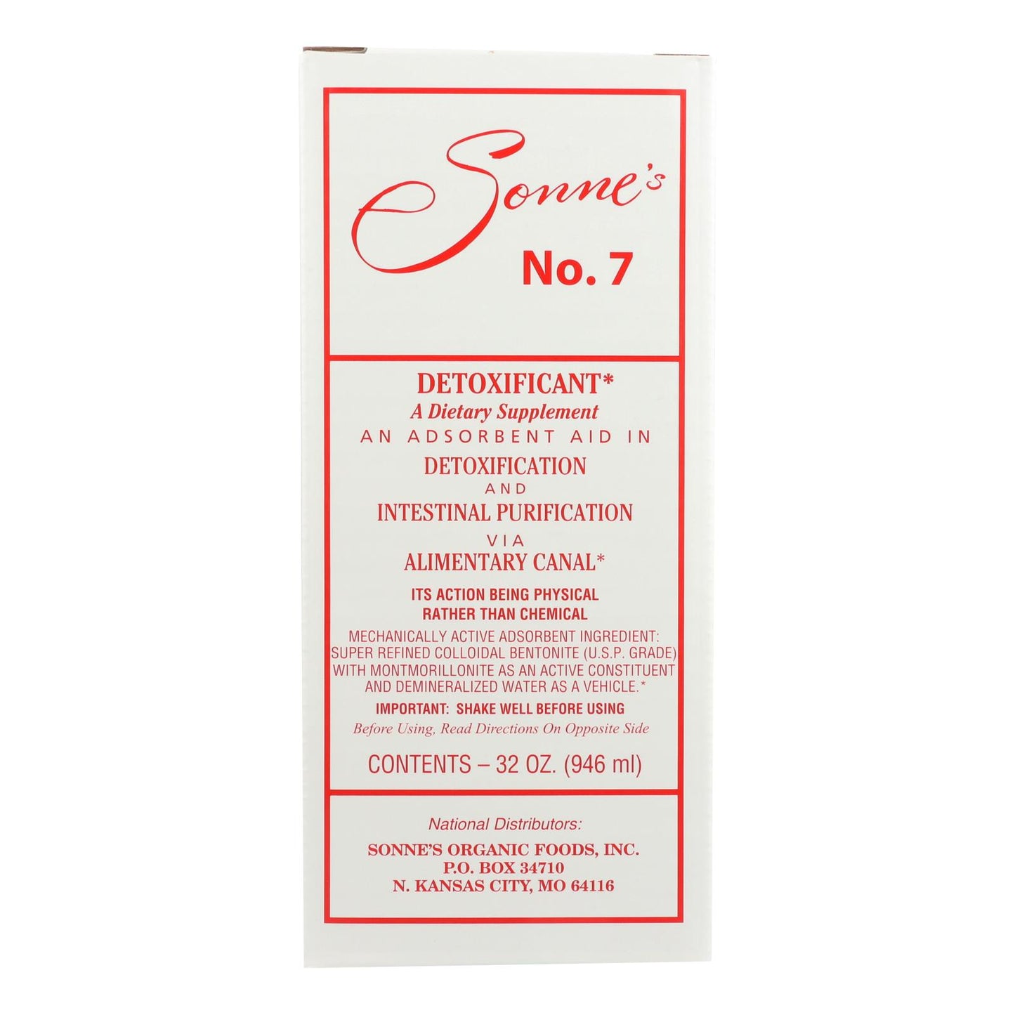 Sonne's Detoxification No 7 - 32 Fl Oz