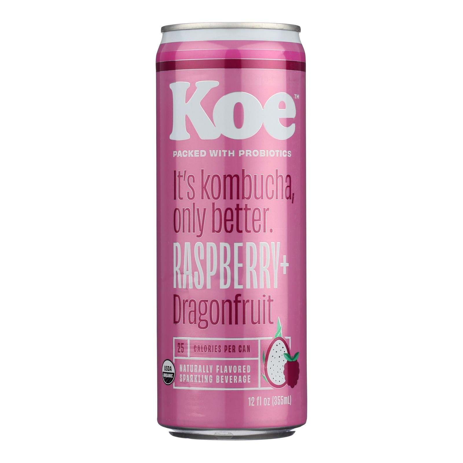 Koe Kunbucha - Kombucha Raspberry Drgnfrt - Case Of 12 - 12 Fz