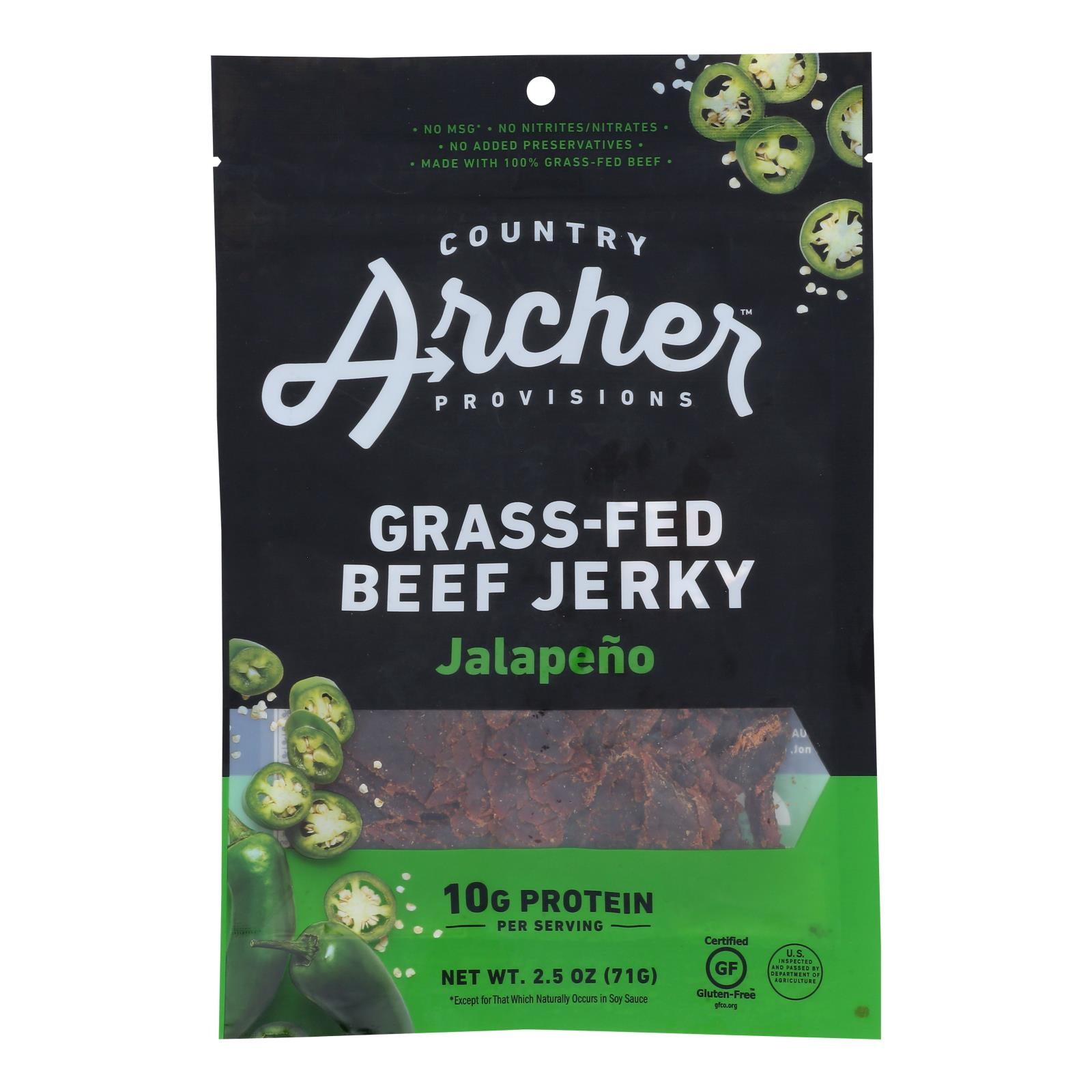 Country Archer - Jerky Beef Sweet Jalapeno - Case Of 12-2.5 Oz