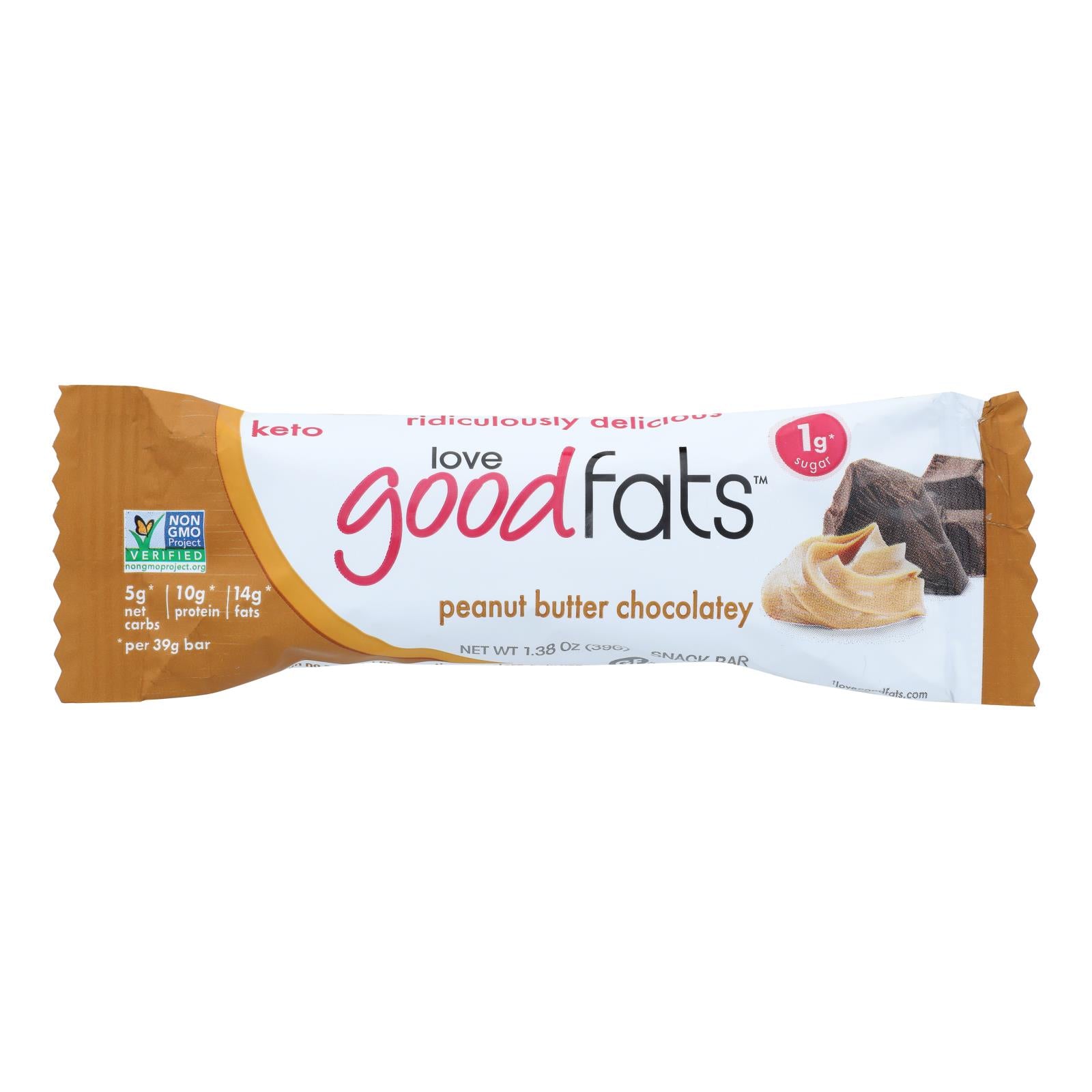 Love Good Fats - Bar Pb Chocolate - Case Of 12 - 1.38 Oz