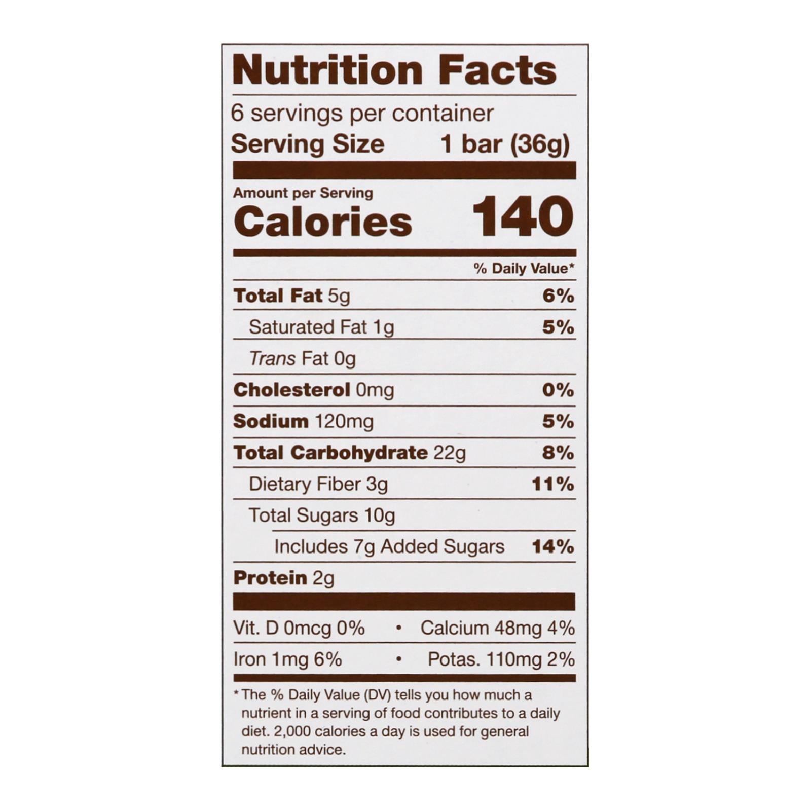 Nature's Bakery Banana Chocolate Chip Baked-in Bars - Case Of 6 - 6 / 1.27oz