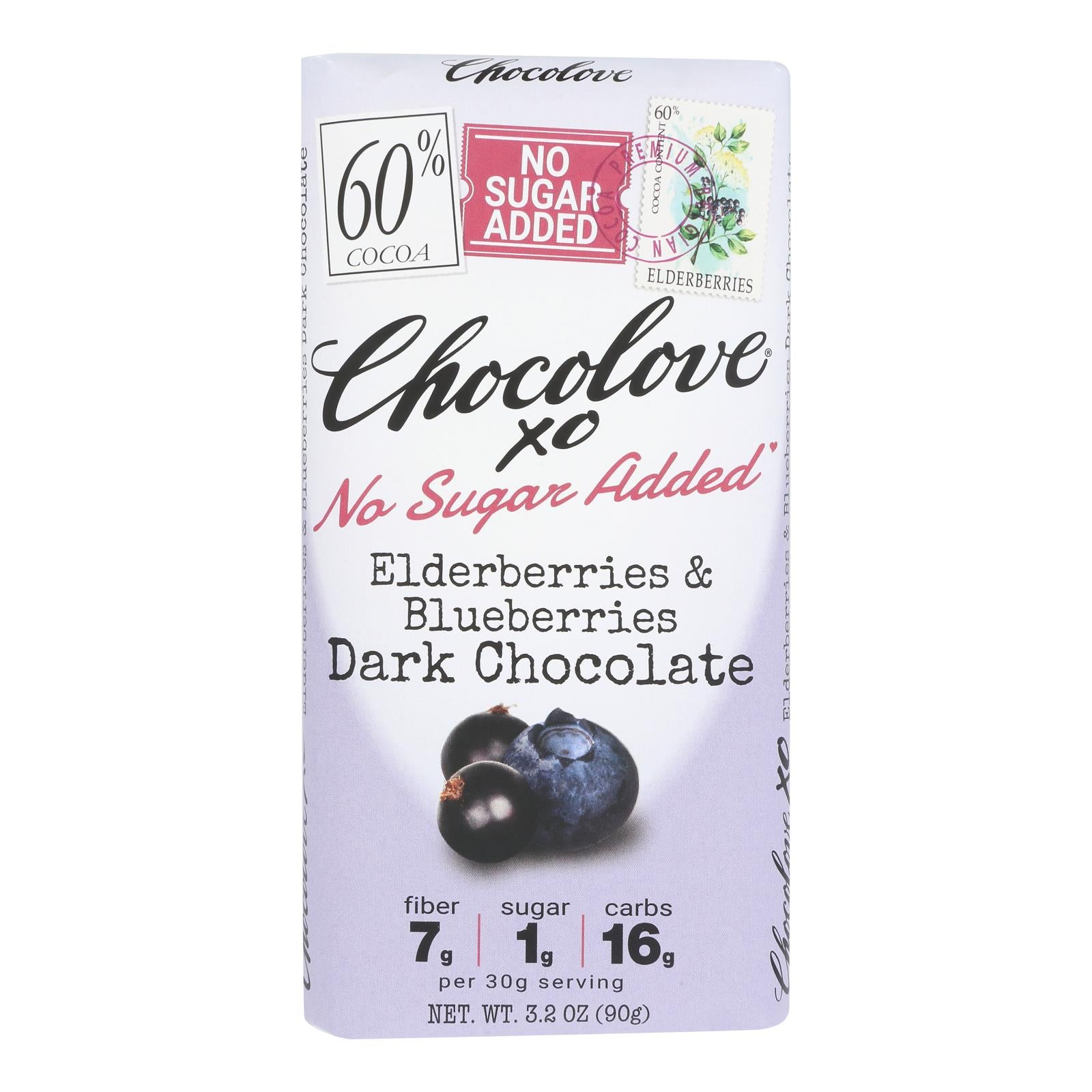 Chocolove - Bar Xo Eldbry&blbry Dkcho - Case Of 12-3.2 Oz