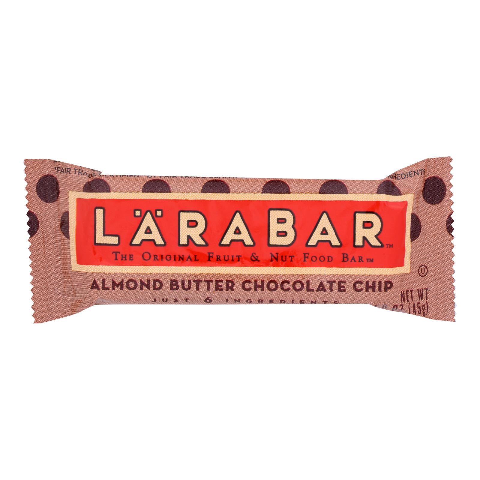 Larabar - Original Fruit And Nut Bar - Almond Butter Chocolate Chip - Case Of 16 - 1.6 Oz.