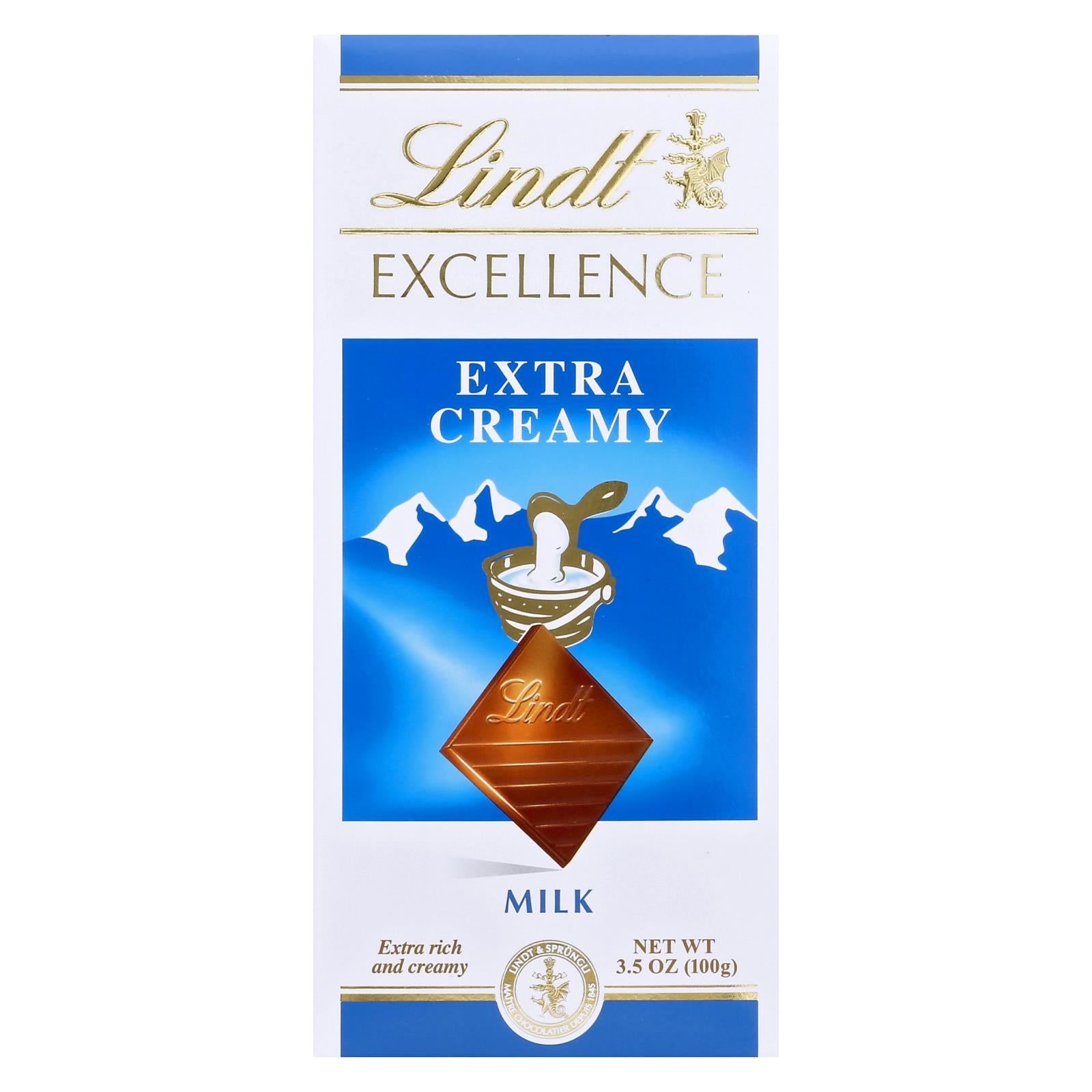 Lindt - Bar Mlk Choc Excel X-crmy - Cs Of 12-3.5 Oz