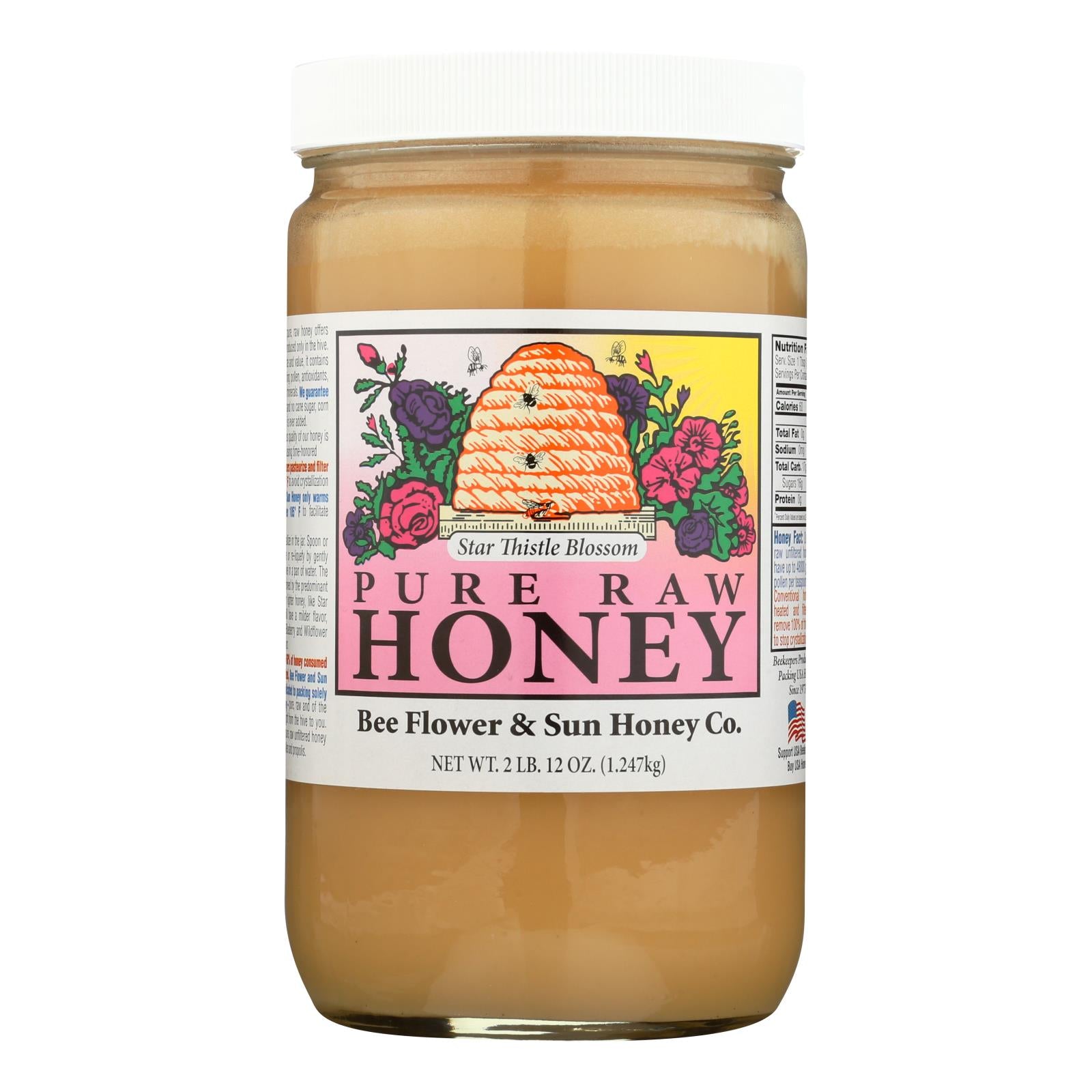 Bee Flower & Sun Honey - Honey Star Thistle Blssm - Case Of 6 - 44 Oz