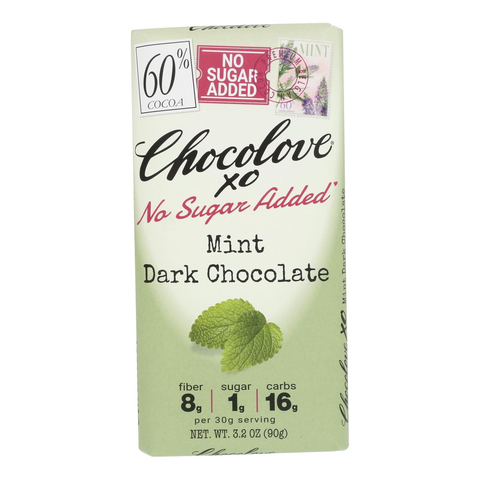 Chocolove - Xo Bar Dark Chocolate Mint - Case Of 12-3.2 Oz