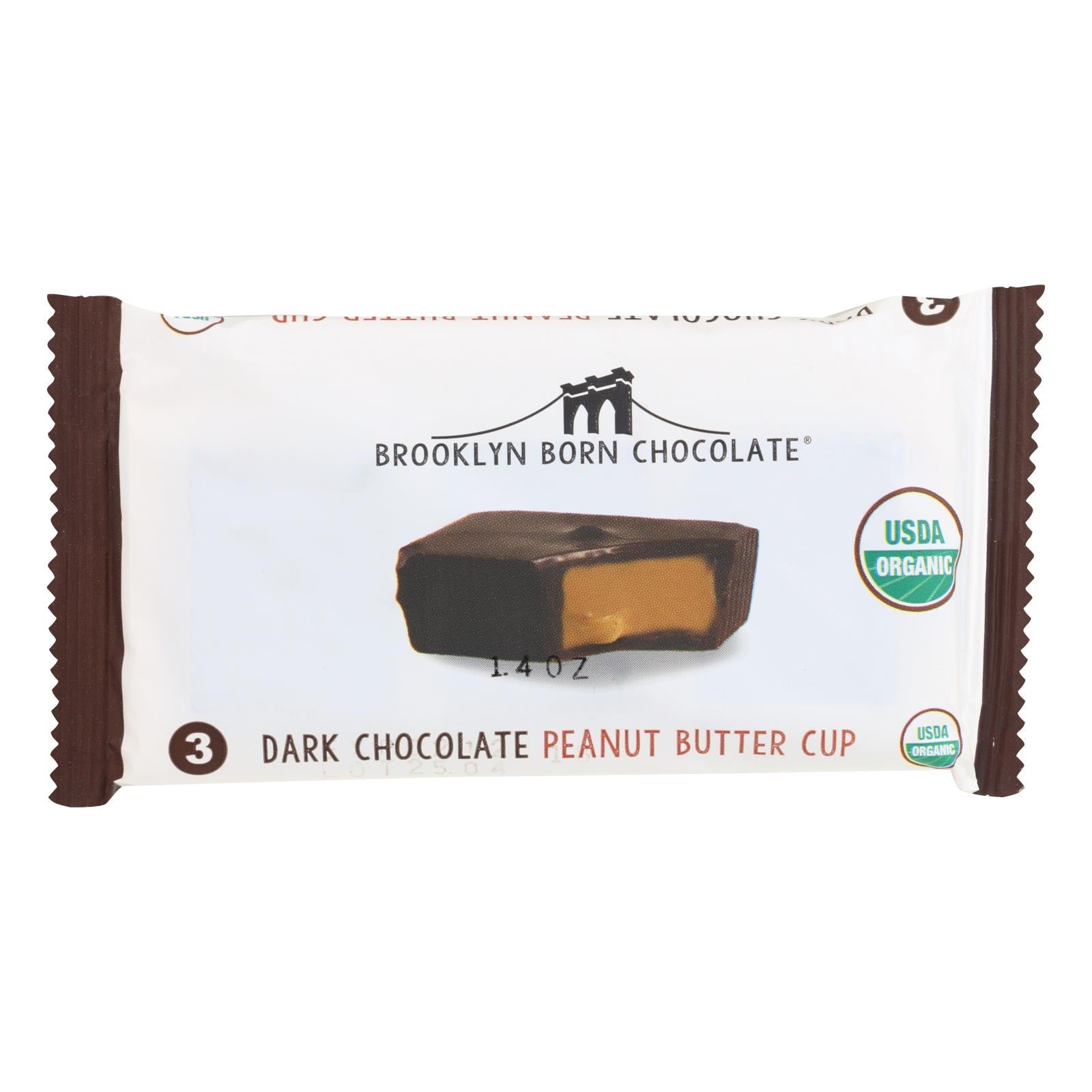 Brooklyn Born Chocolate - Pb Cups Dark Chocolate - Case Of 12 - 1.4 Oz