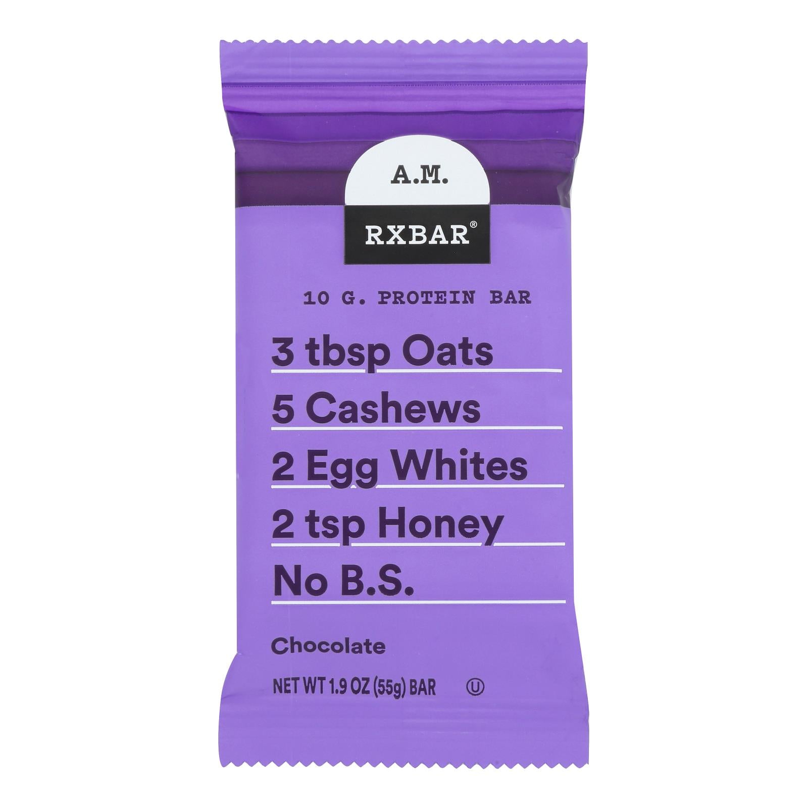 Rxbar - Bar Am Chocolate Cocoa - Case Of 12 - 1.9 Ounces