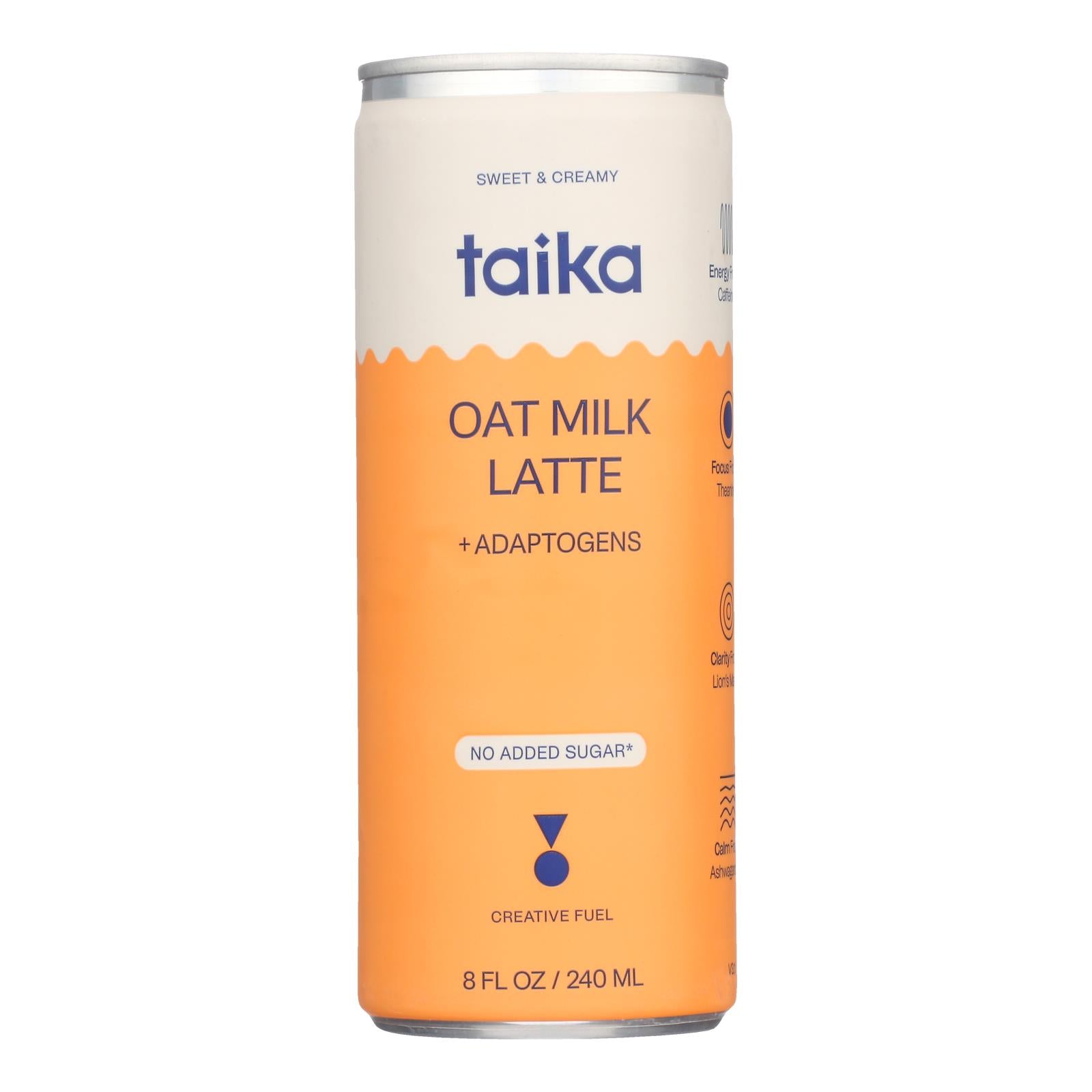 Taika - Coffee Oat Milk Latte - Case Of 12-8 Fluid Ounces