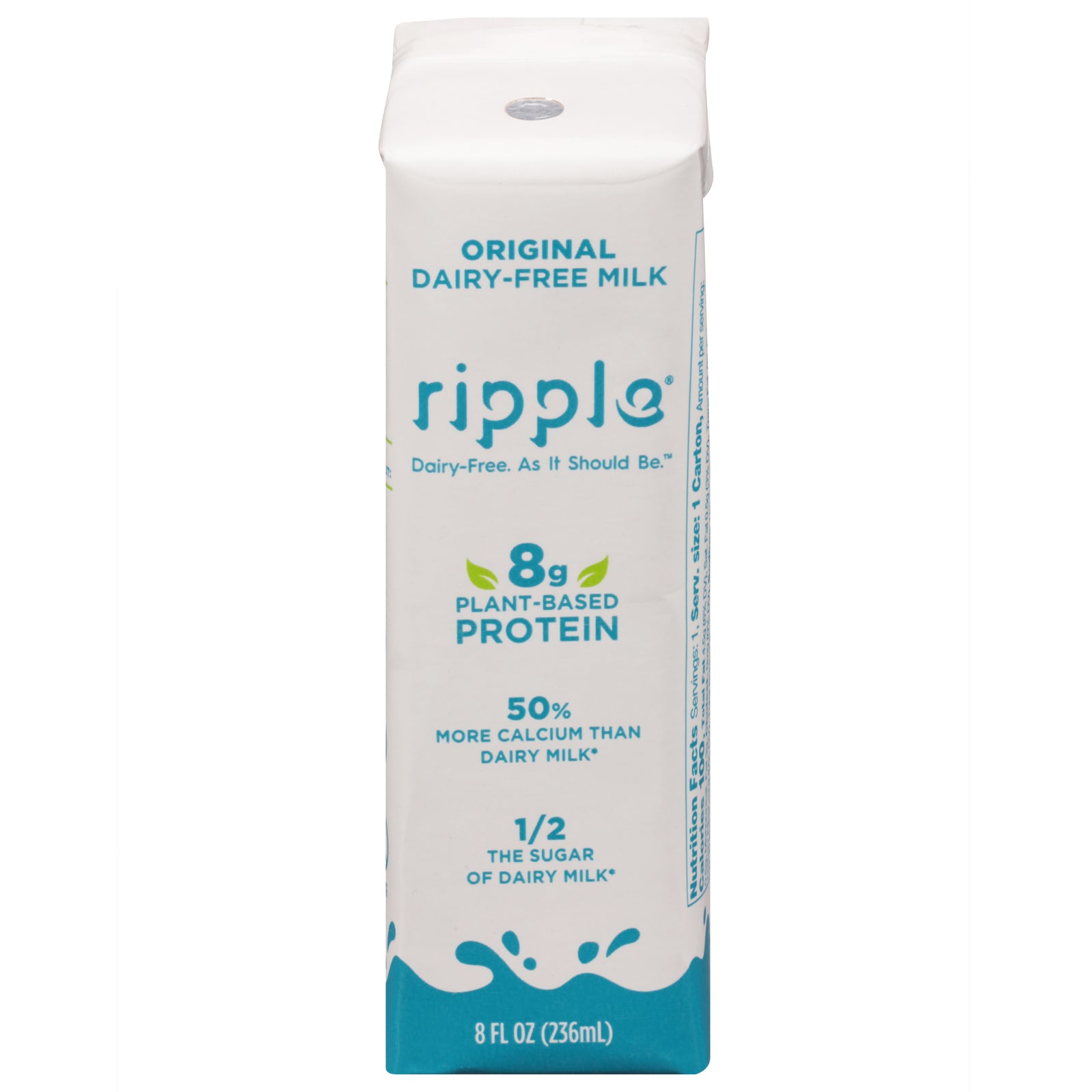 Ripple Foods - Milk Plant Based Original - Case Of 12-8 Fz