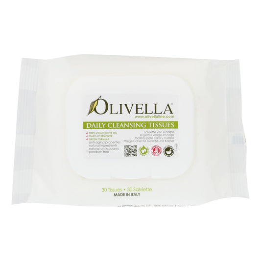 Olivella Daily Facial Cleansing Tissues - 30 Tissues