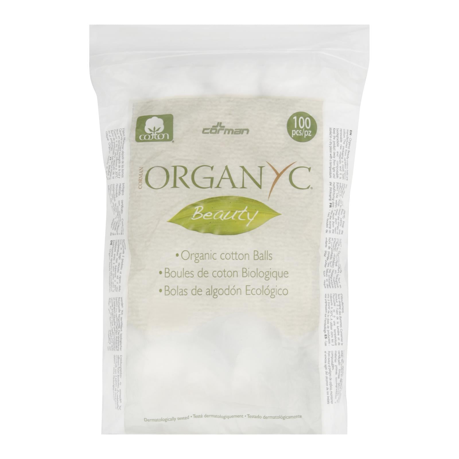 Organyc Cotton Balls - 100 Percent Organic Cotton - Beauty - 100 Count