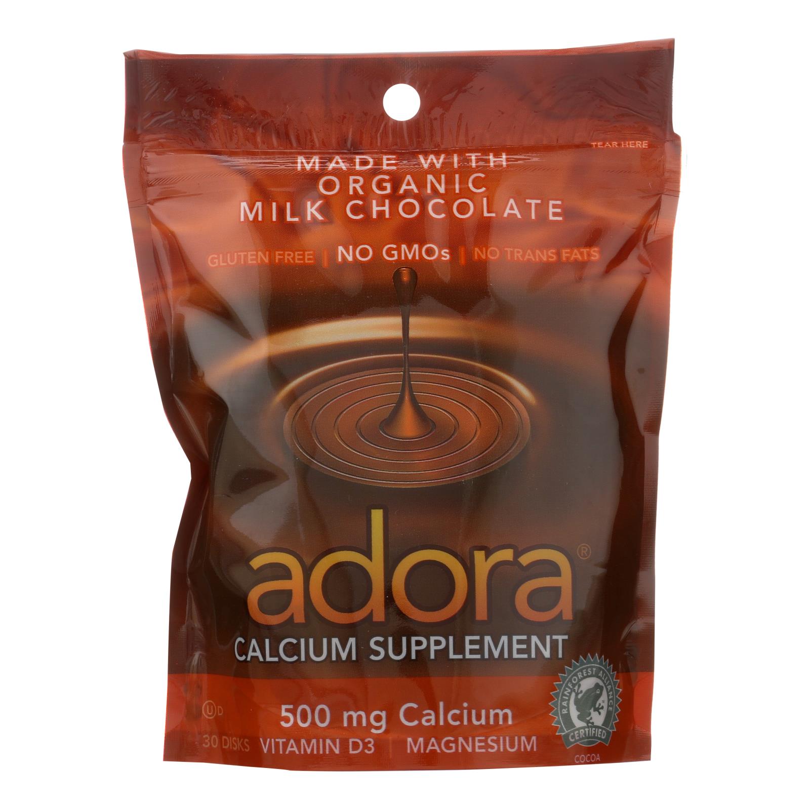 Adora - Chocolate Disk Mlkchc Calc - 1 Each-30 Ct