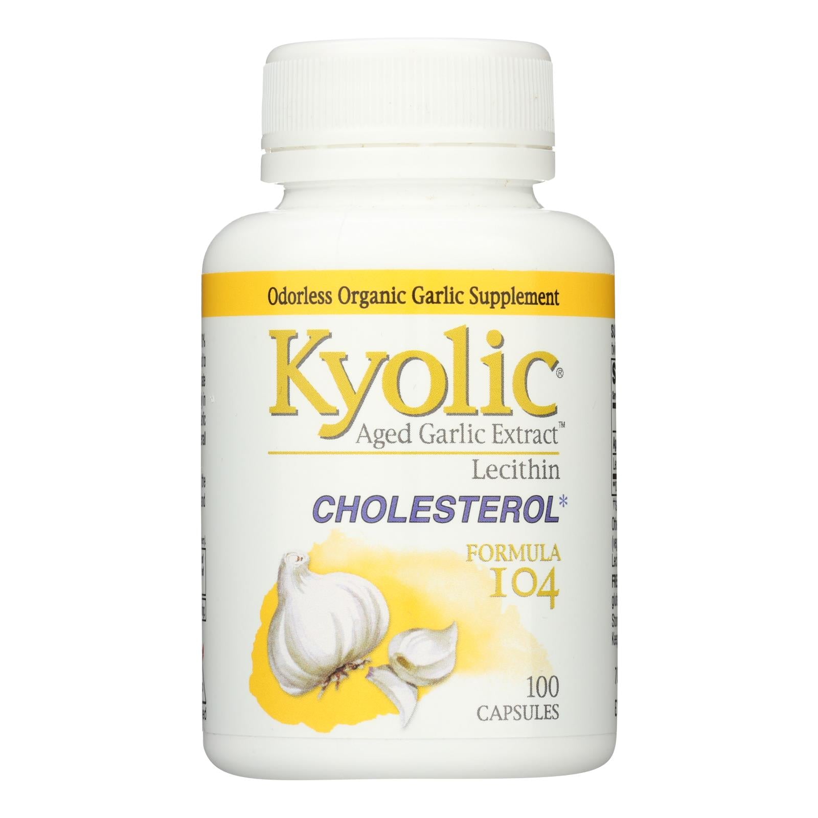 Kyolic - Aged Garlic Extract Cholesterol Formula 104 - 100 Capsules