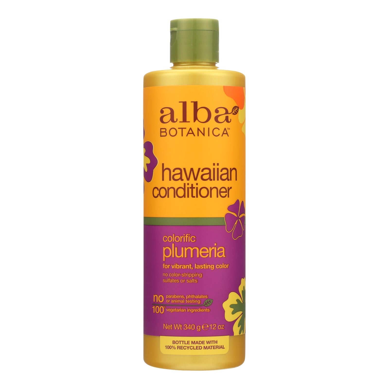 Alba Botanica - Hawaiian Hair Conditioner - Plumeria - 12 Fl Oz