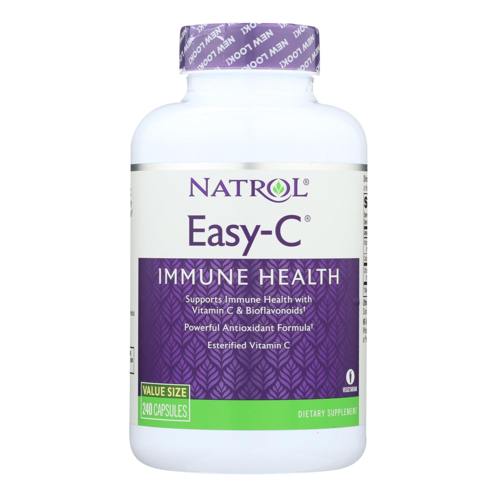 Natrol Easy-c With Bioflavonoids - 500 Mg - 240 Vegetarian Capsules