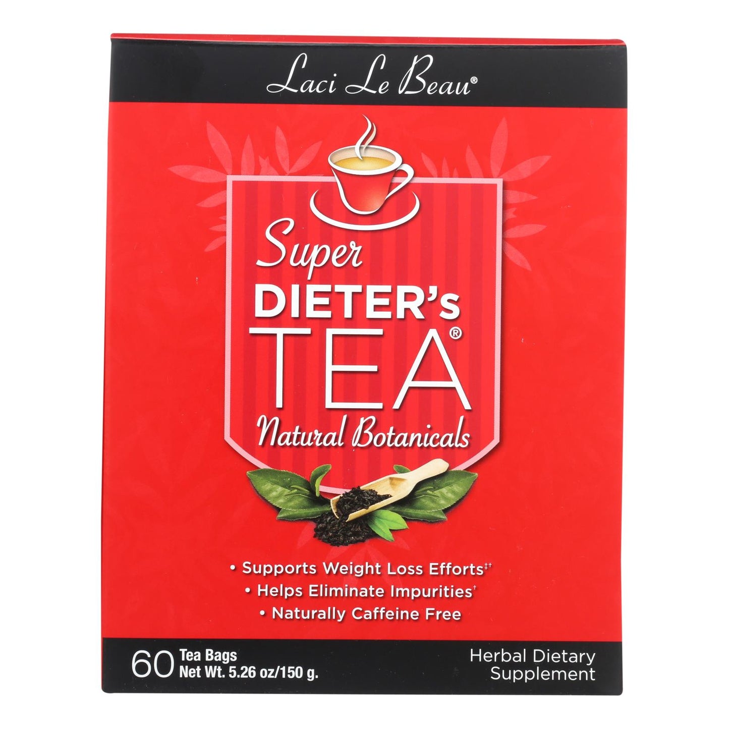 Laci Le Beau Super Dieter's Tea All Natural Botanicals - 60 Tea Bags